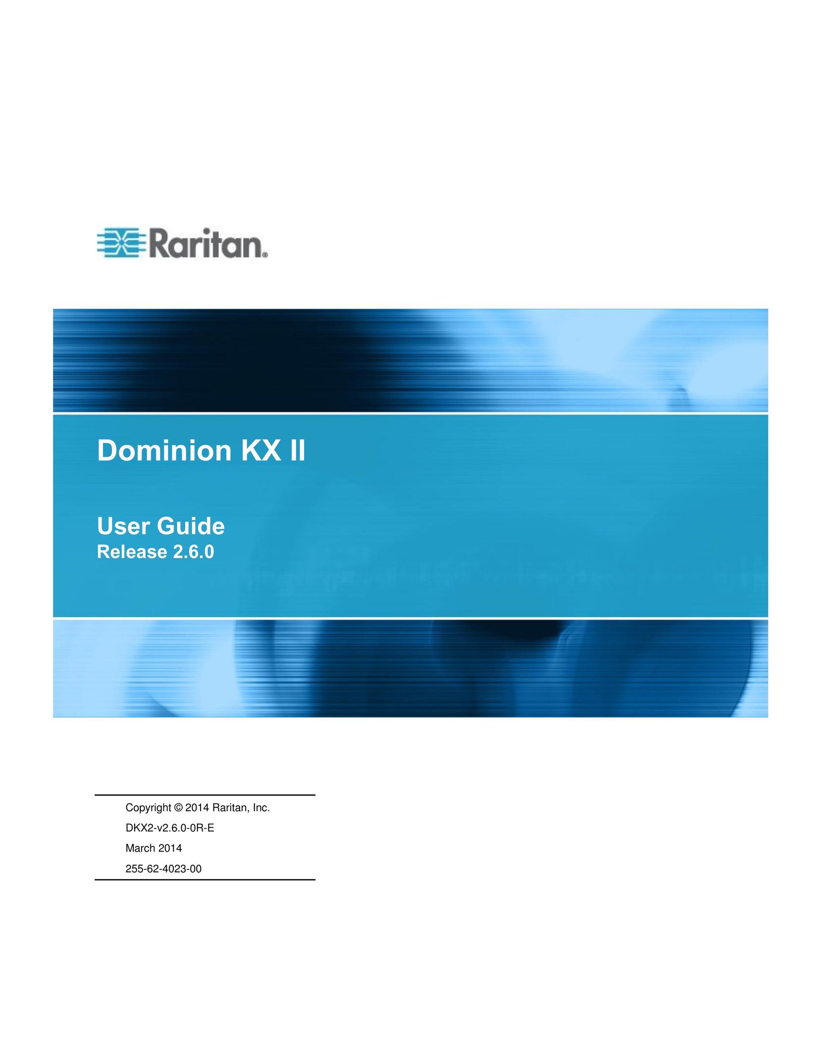Raritan Computer DKX2-v2.6.0-0R-E Switch User Manual