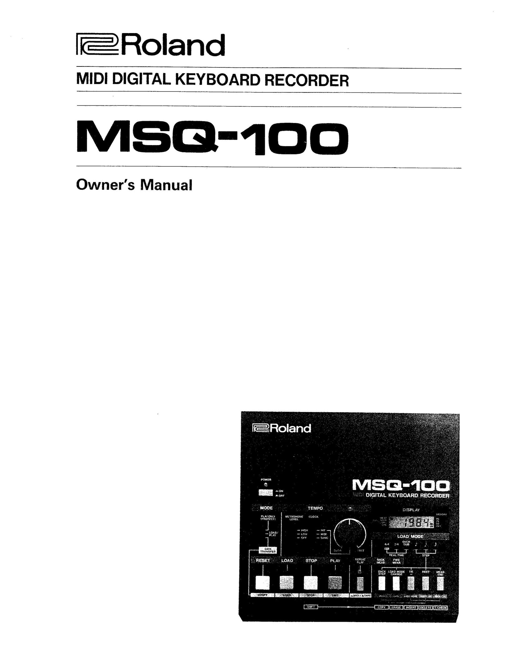 Roland MSQ-100 Switch User Manual