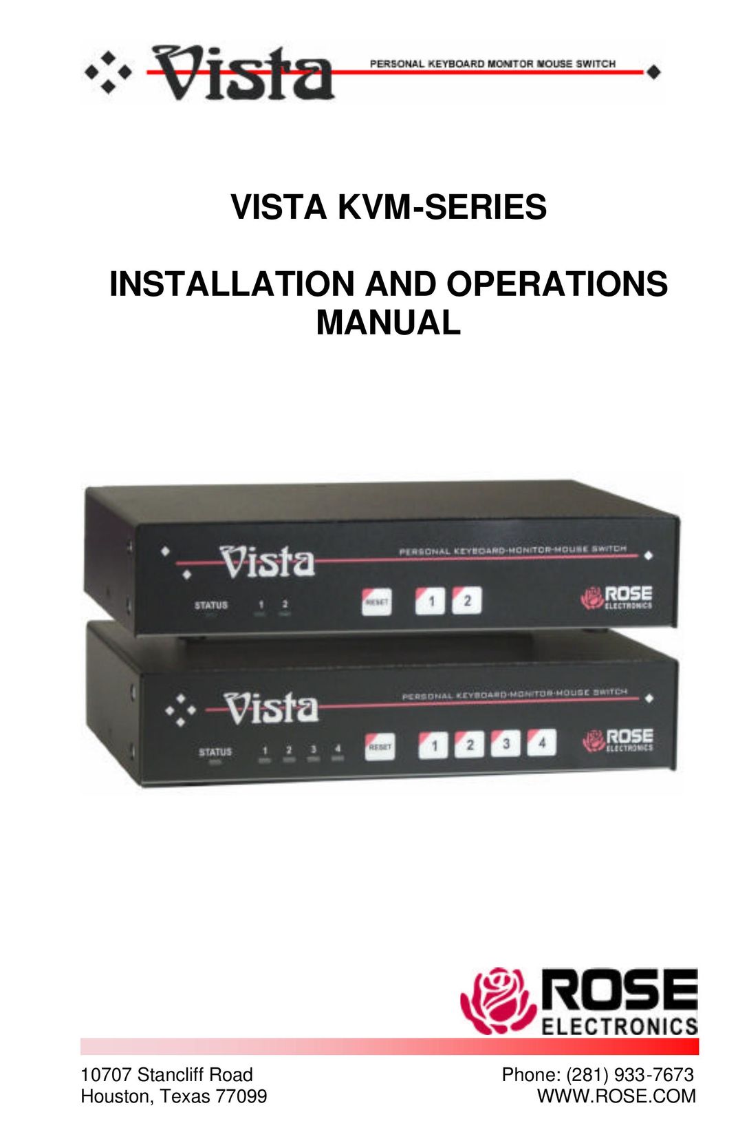 Rose electronic MAN-V8 Switch User Manual