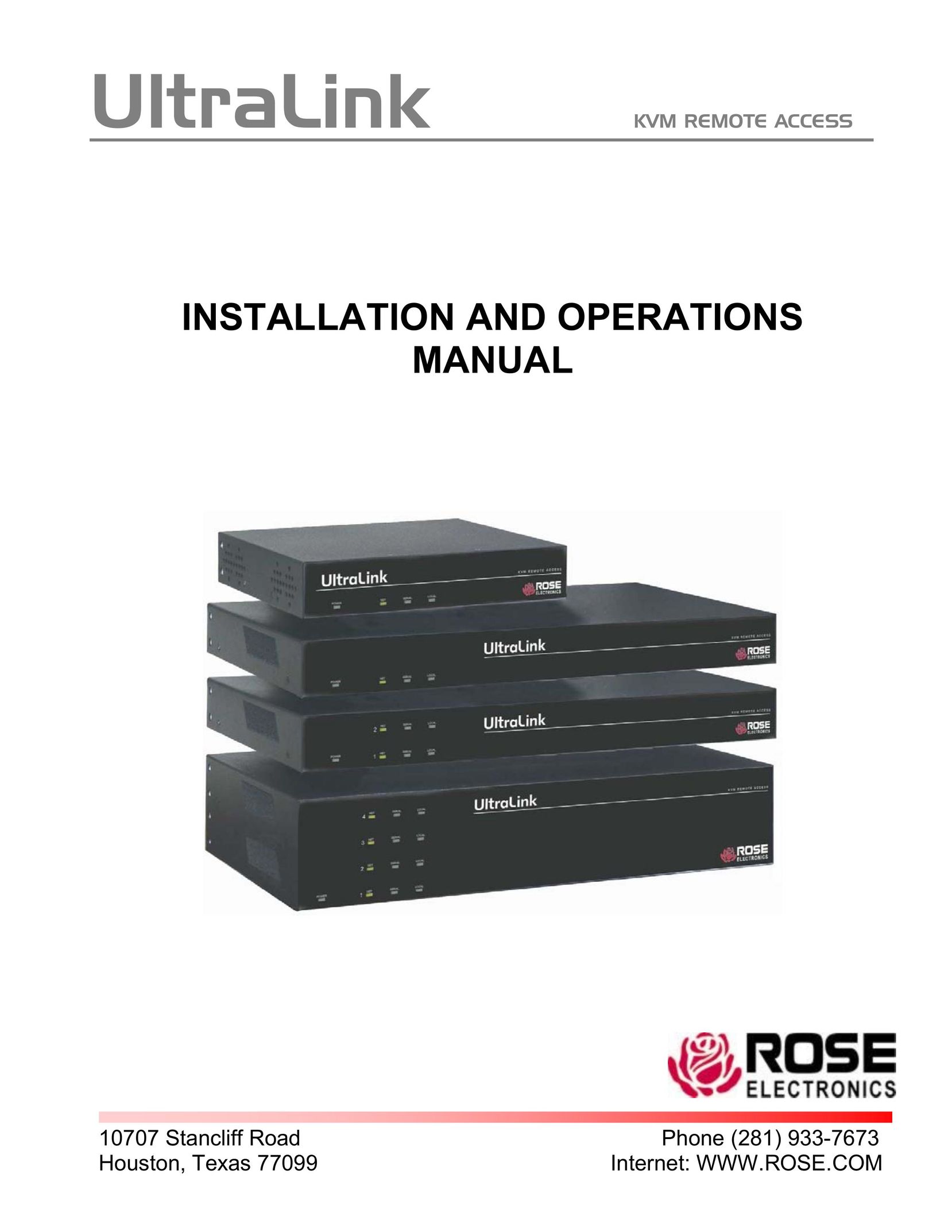 Rose electronic UL-V3 Switch User Manual