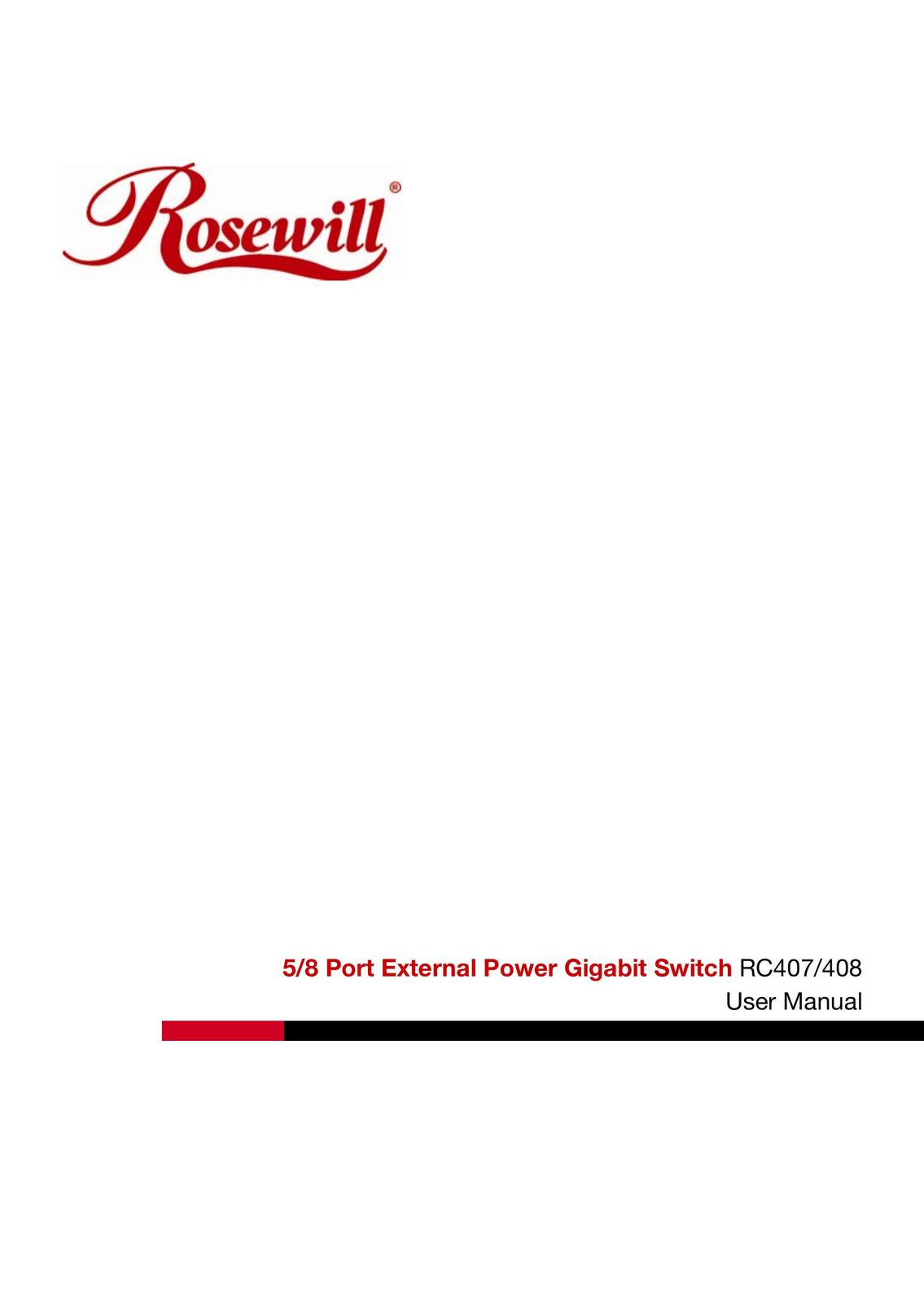 Rosewill RC-407 Switch User Manual
