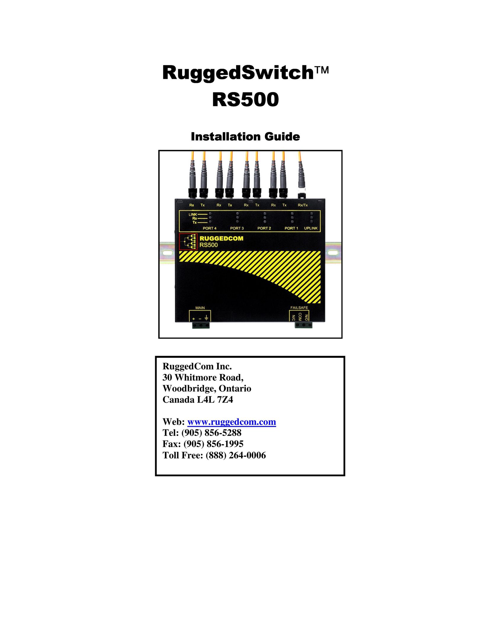 RuggedCom RS500 Switch User Manual