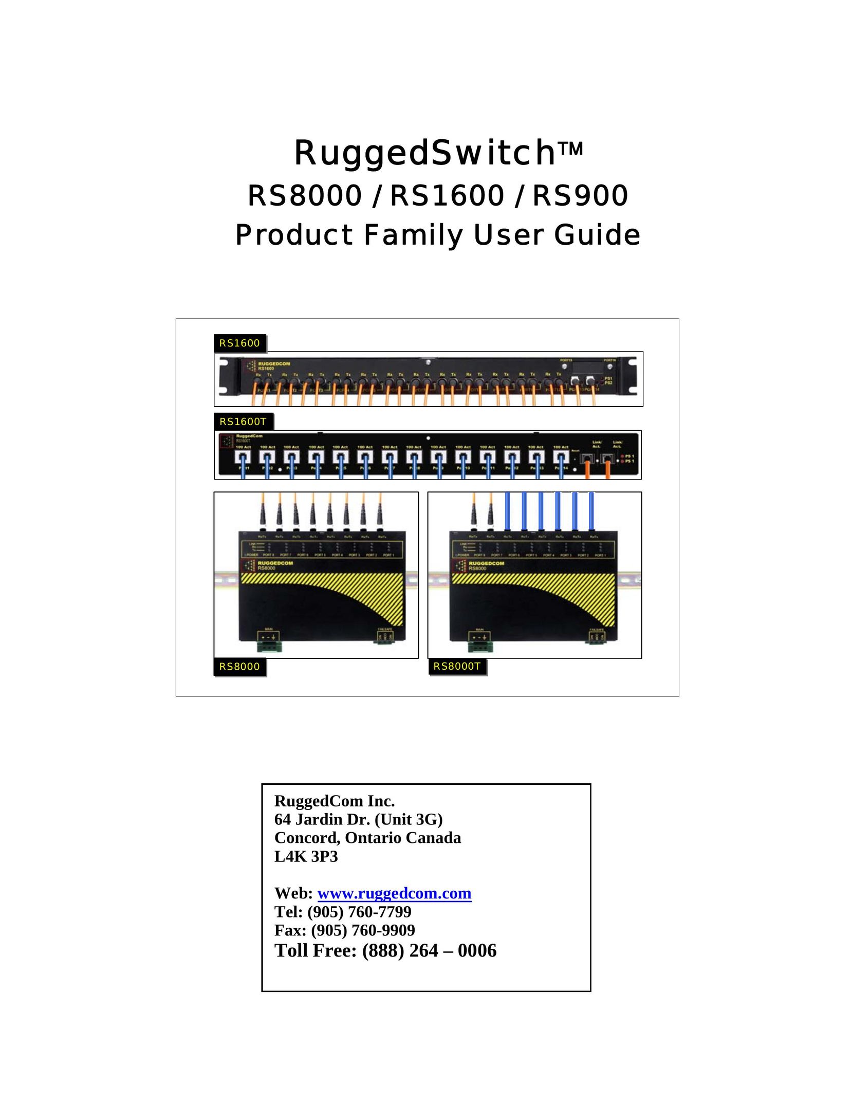 RuggedCom RS8000 Switch User Manual