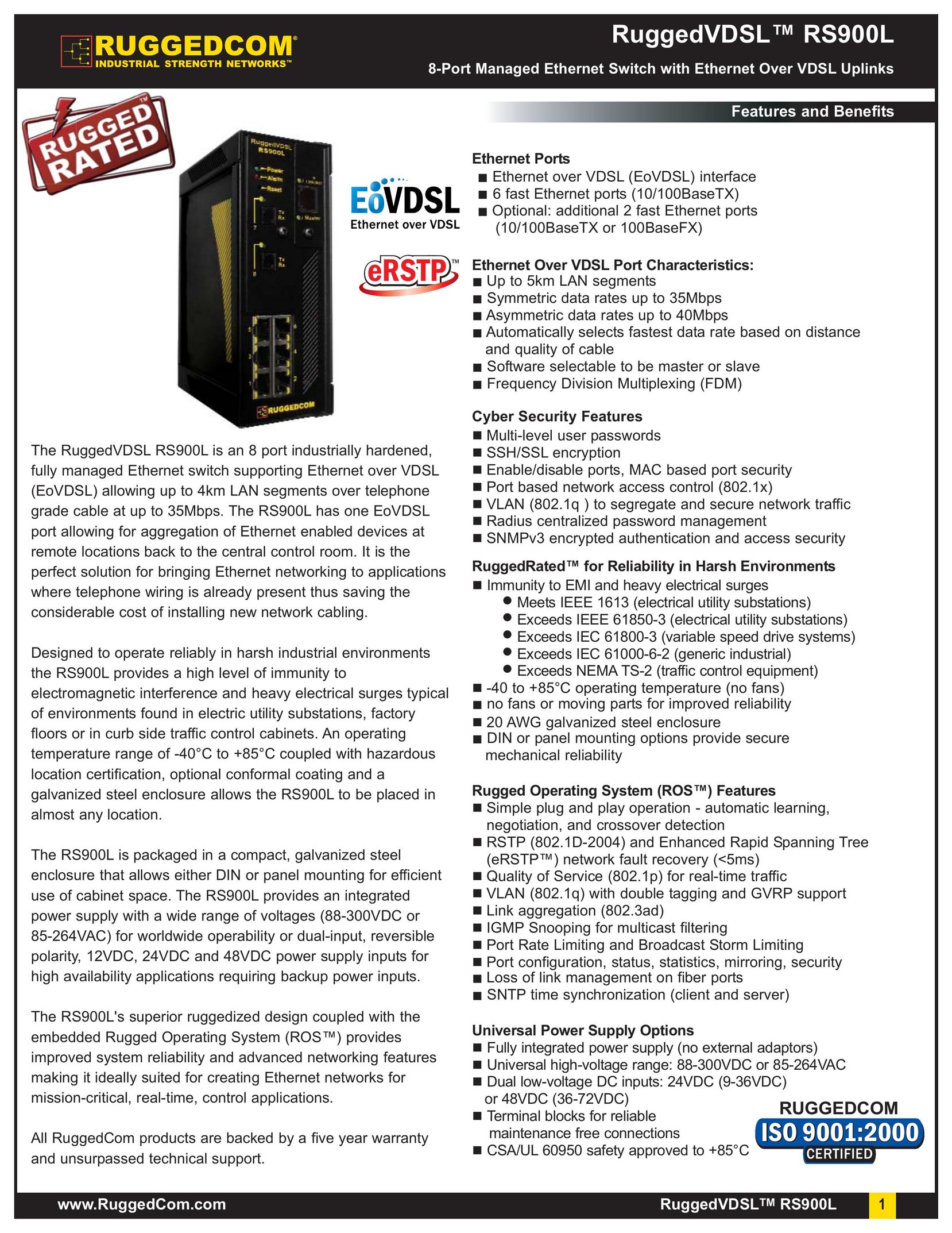 RuggedCom RS900L Switch User Manual