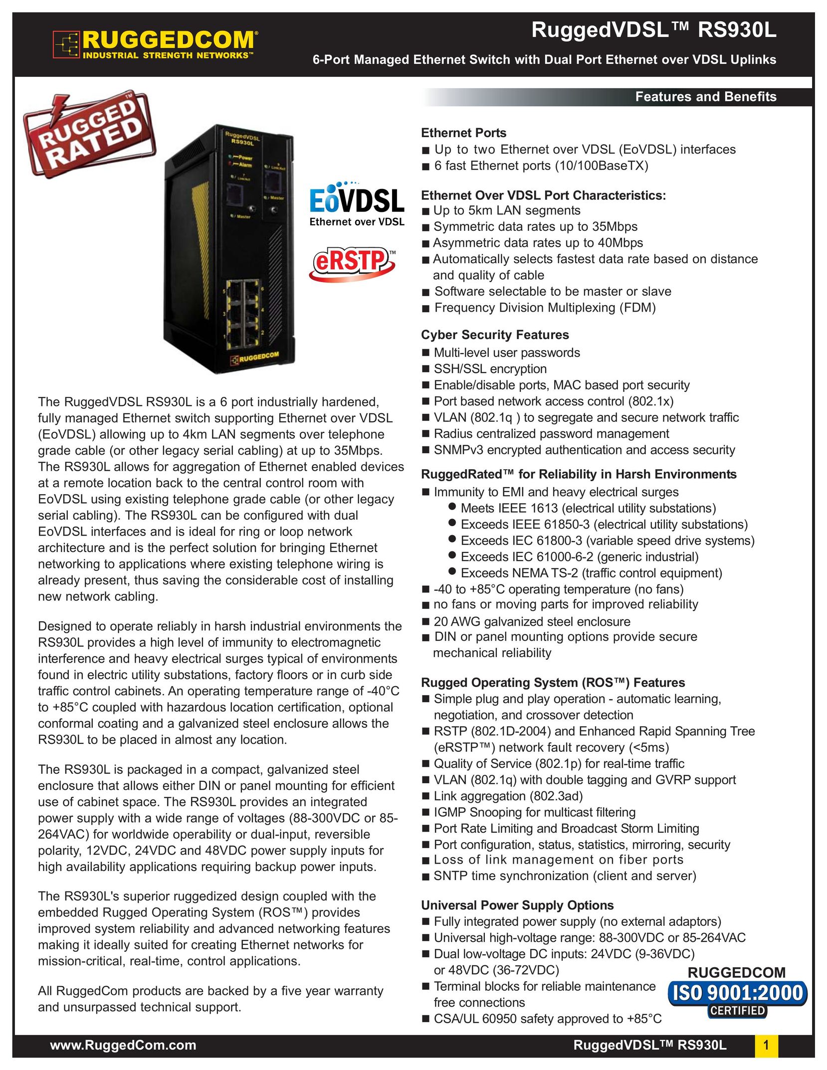RuggedCom RS930L Switch User Manual