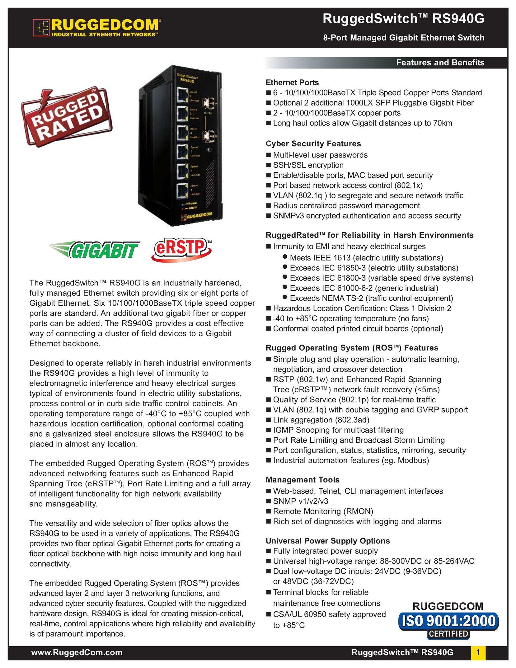 RuggedCom RS940G Switch User Manual