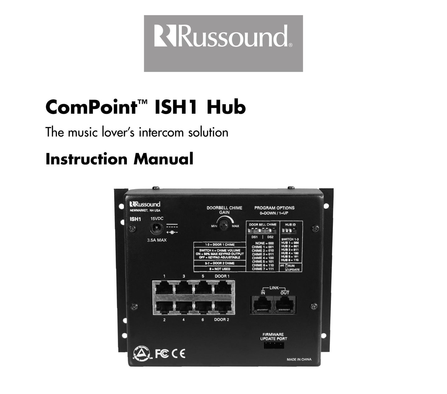 Russound ISH1 Switch User Manual