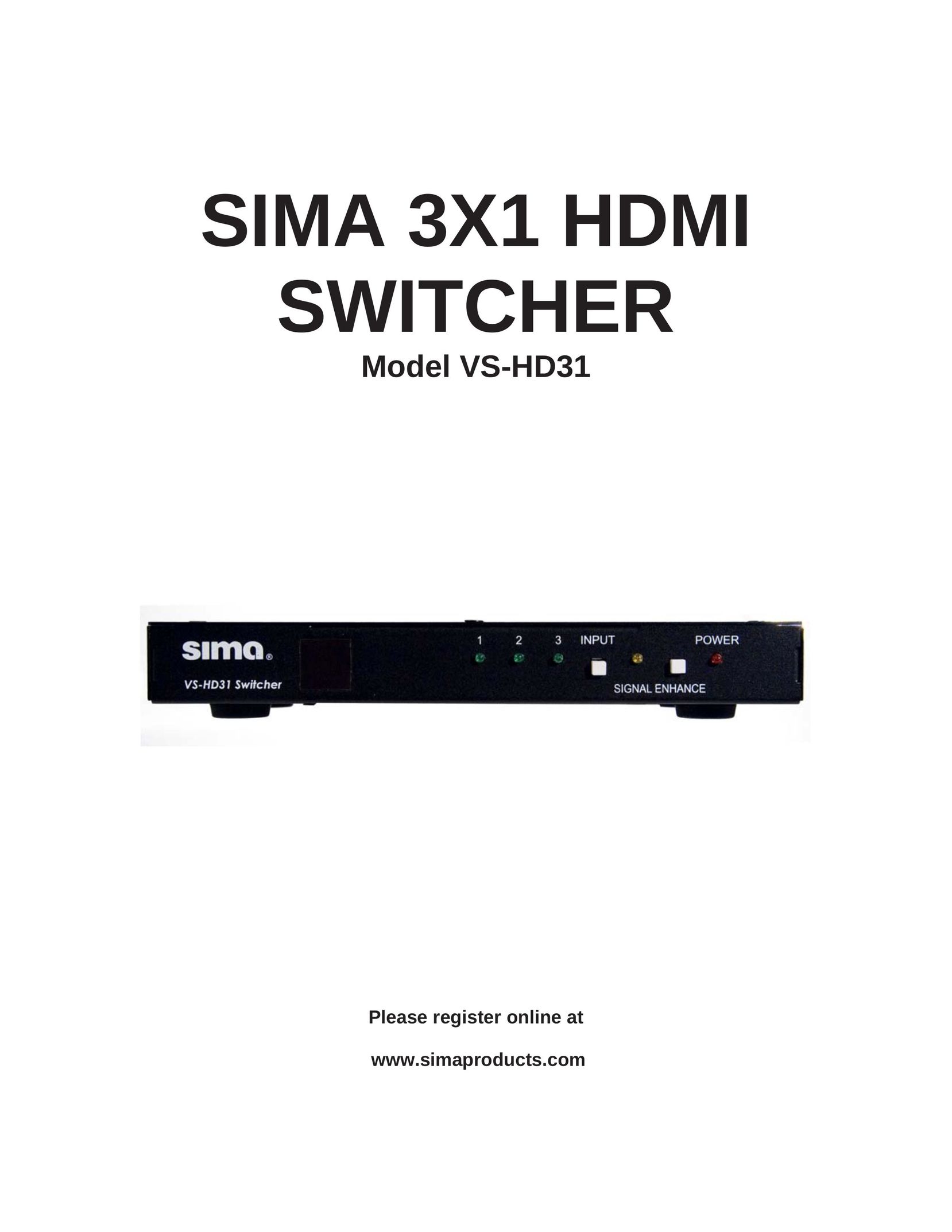 Sima Products VS-HD31 Switch User Manual