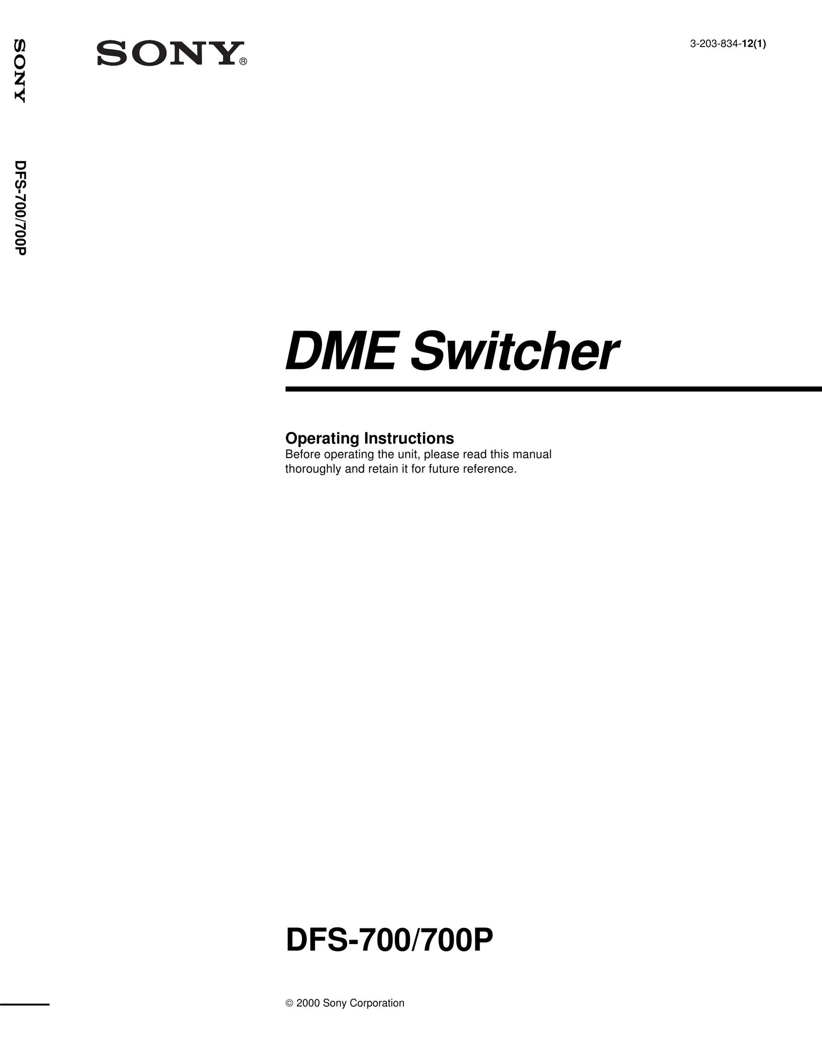 Sony DFS-700 Switch User Manual