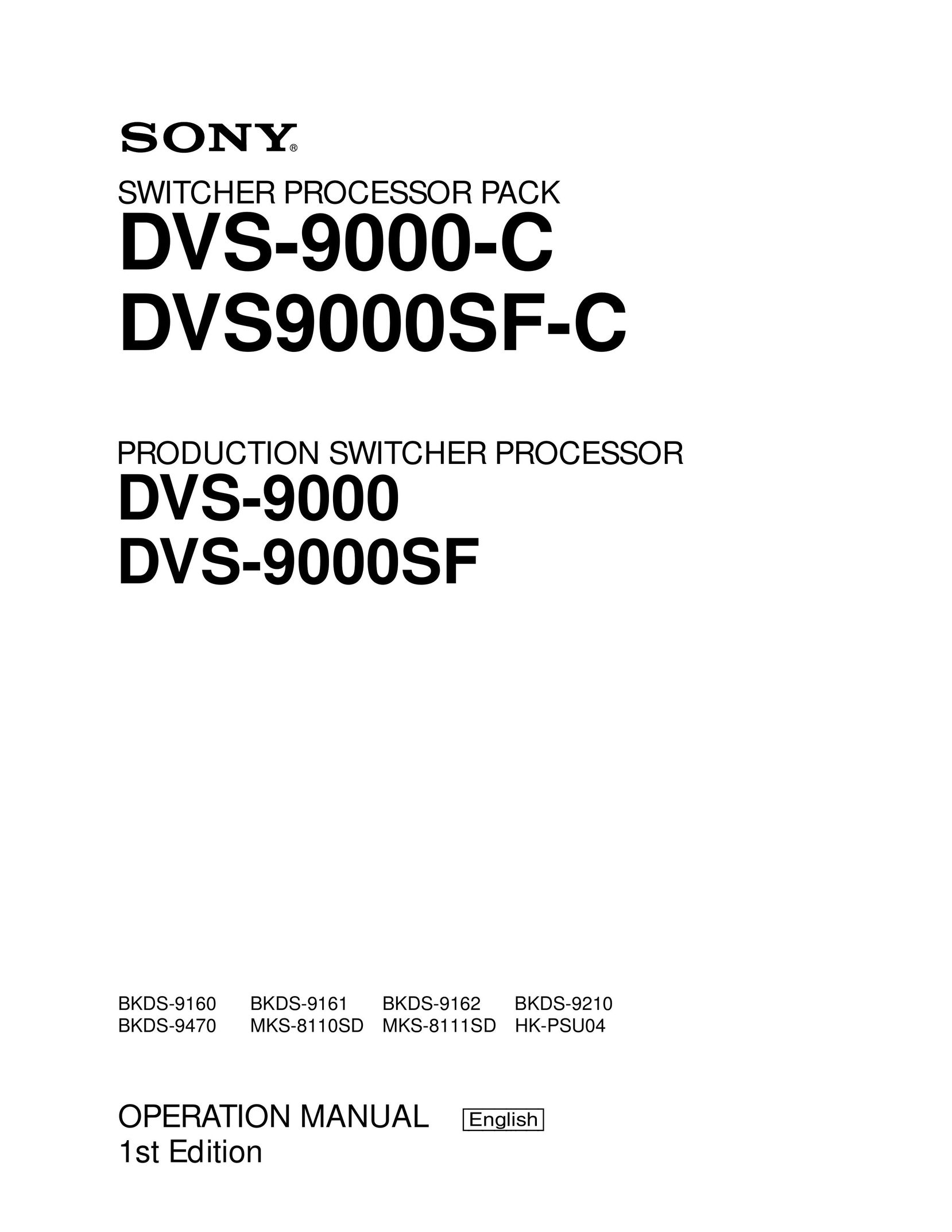 Sony DVS-9000SF Switch User Manual