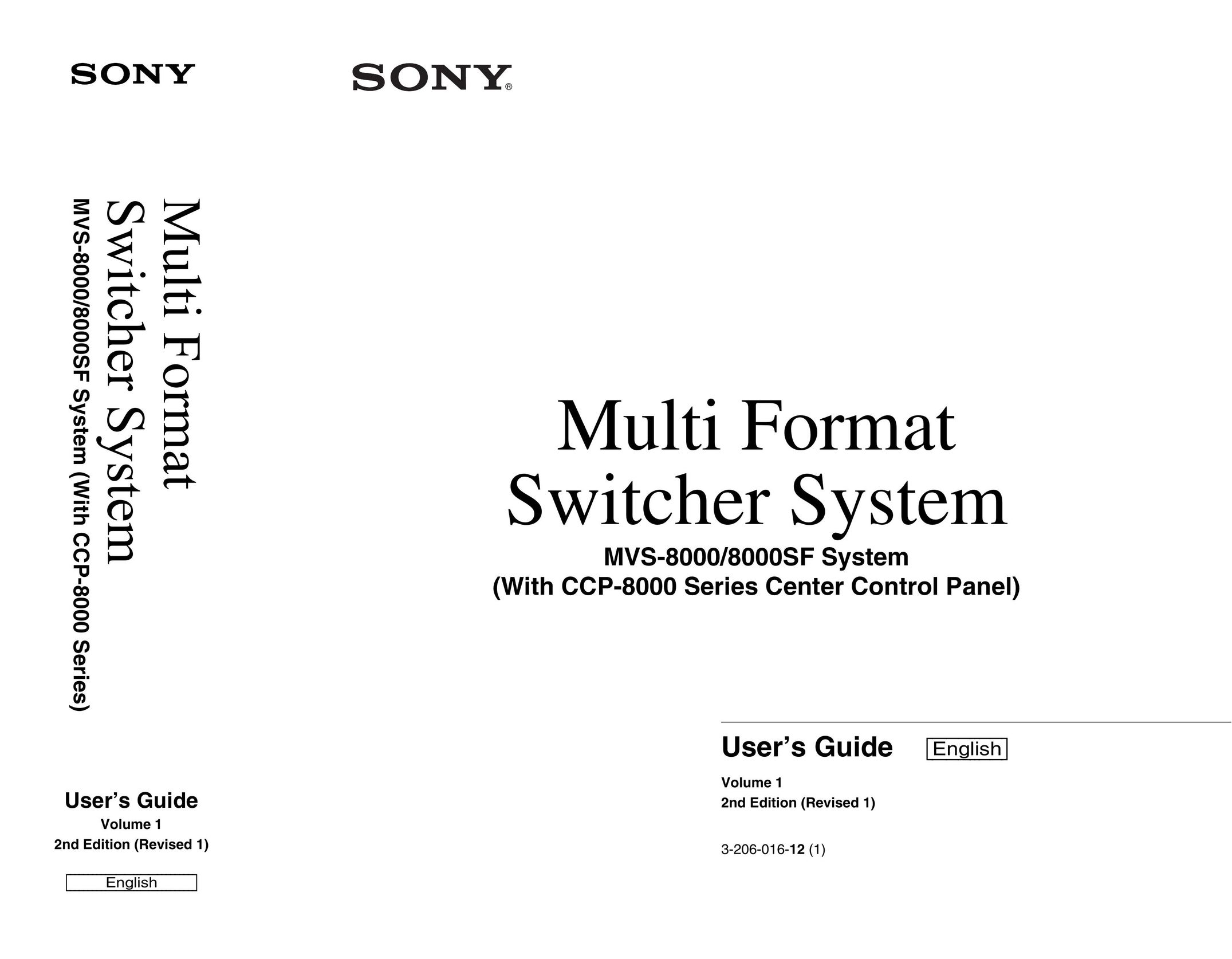 Sony MVS8000 Switch User Manual