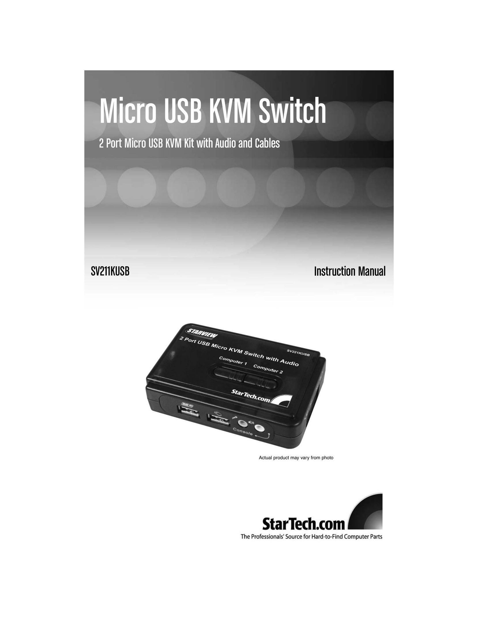 Star Tech Development SV211KUSB Switch User Manual