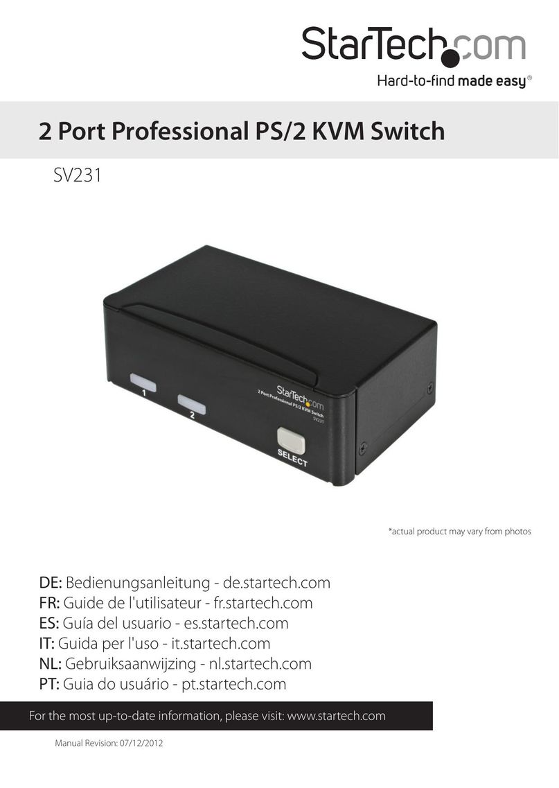 StarTech.com Sv231 Switch User Manual