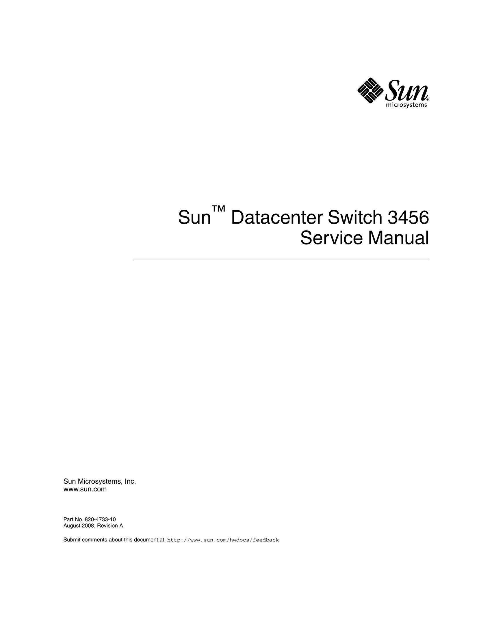 Sun Microsystems 820-4733-10 Switch User Manual