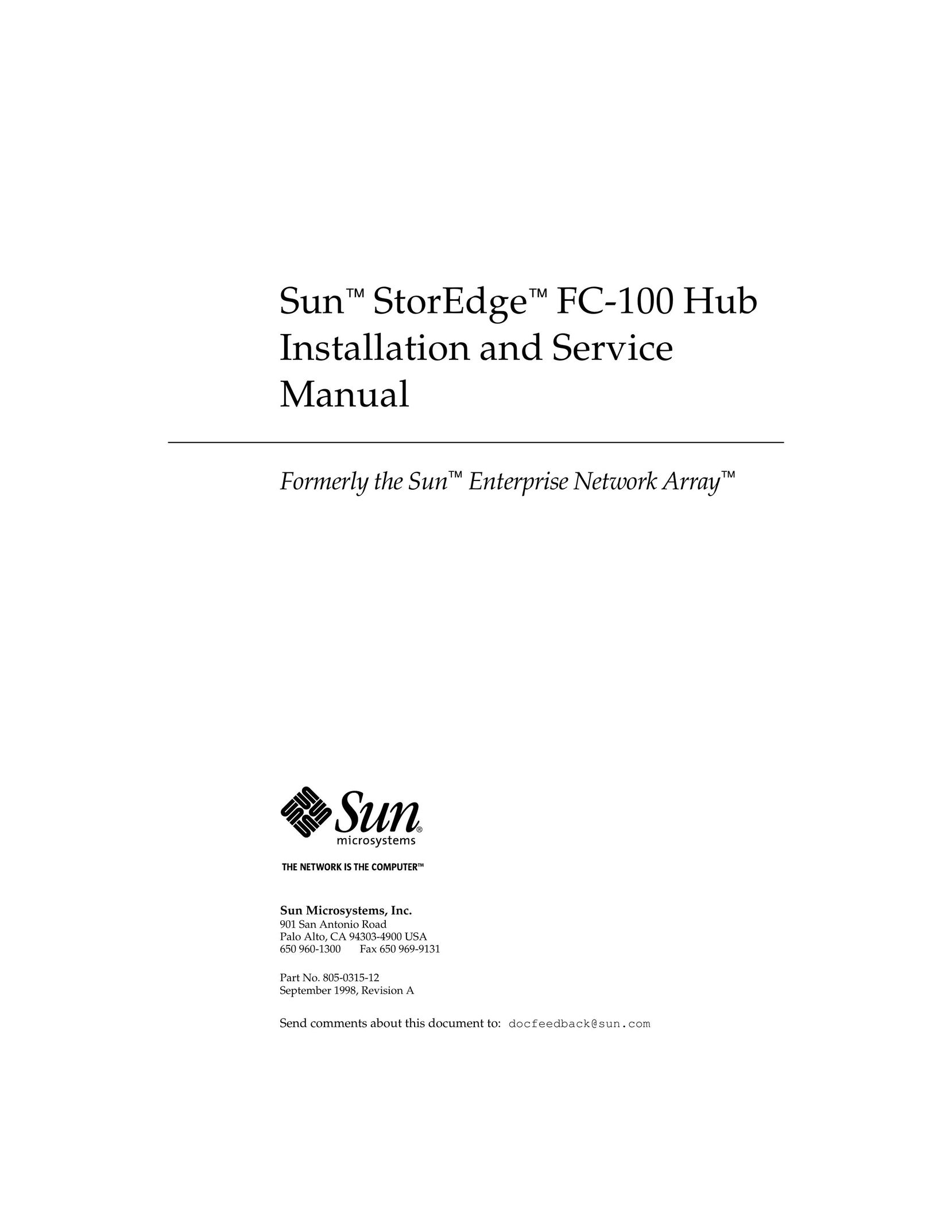 Sun Microsystems FC-100 Switch User Manual
