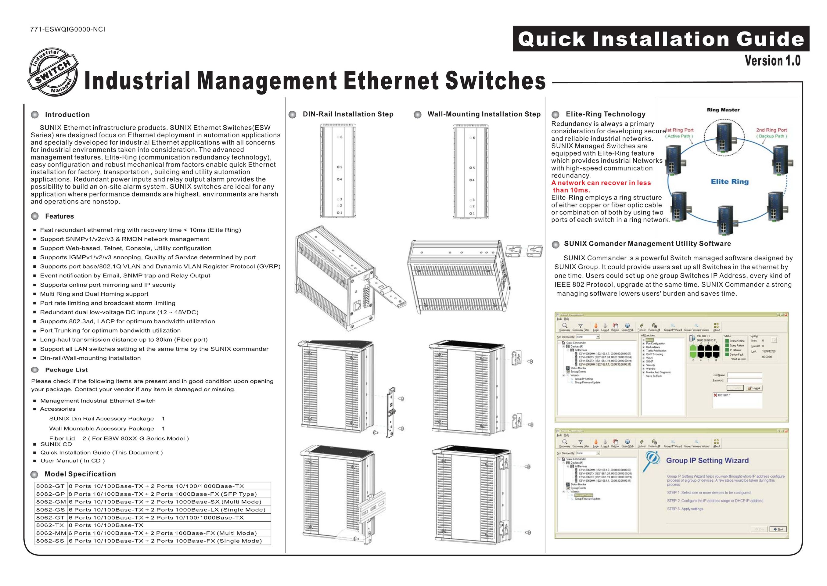 Sunix 8062-GS Switch User Manual