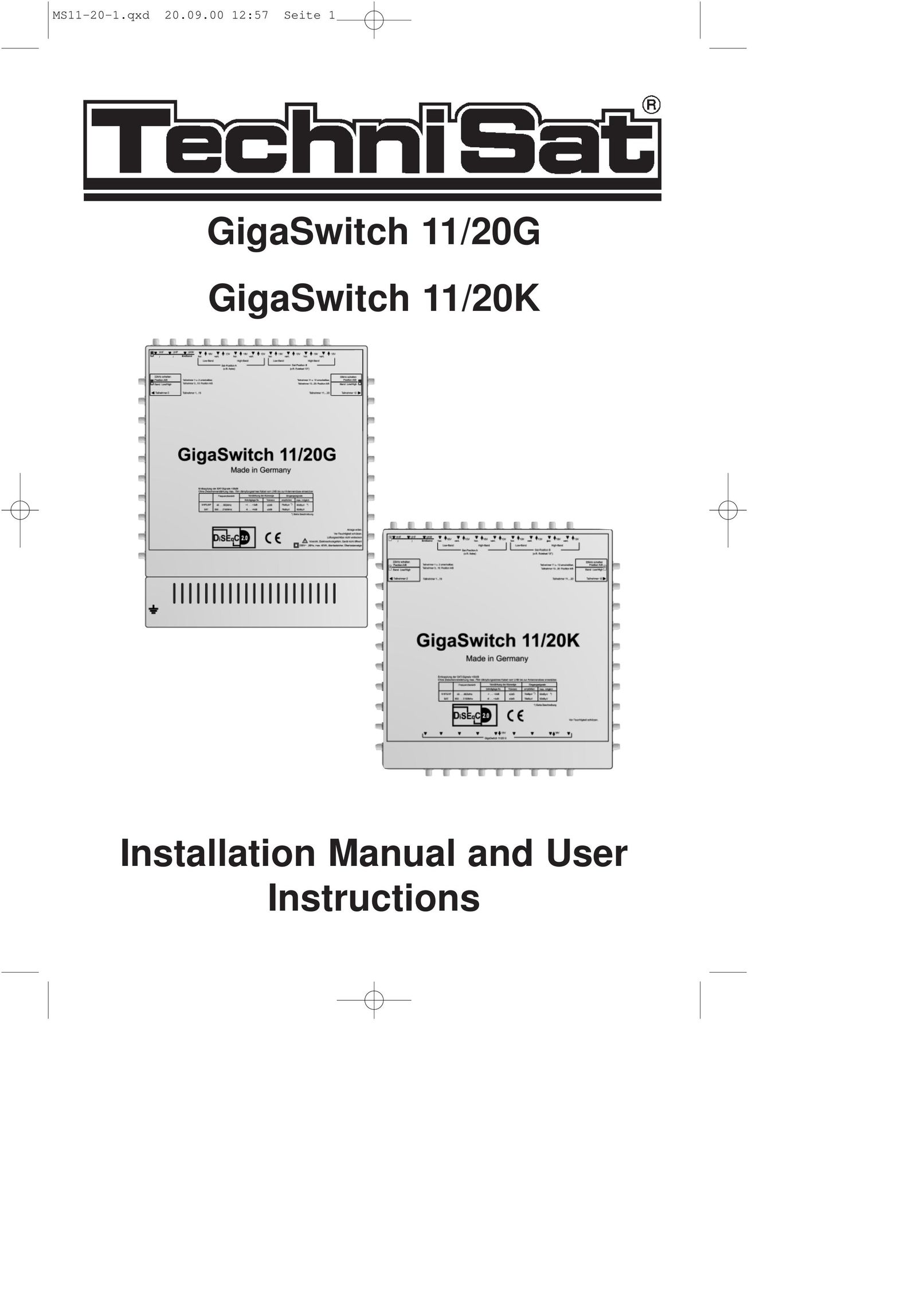 TechniSat 11/20K Switch User Manual