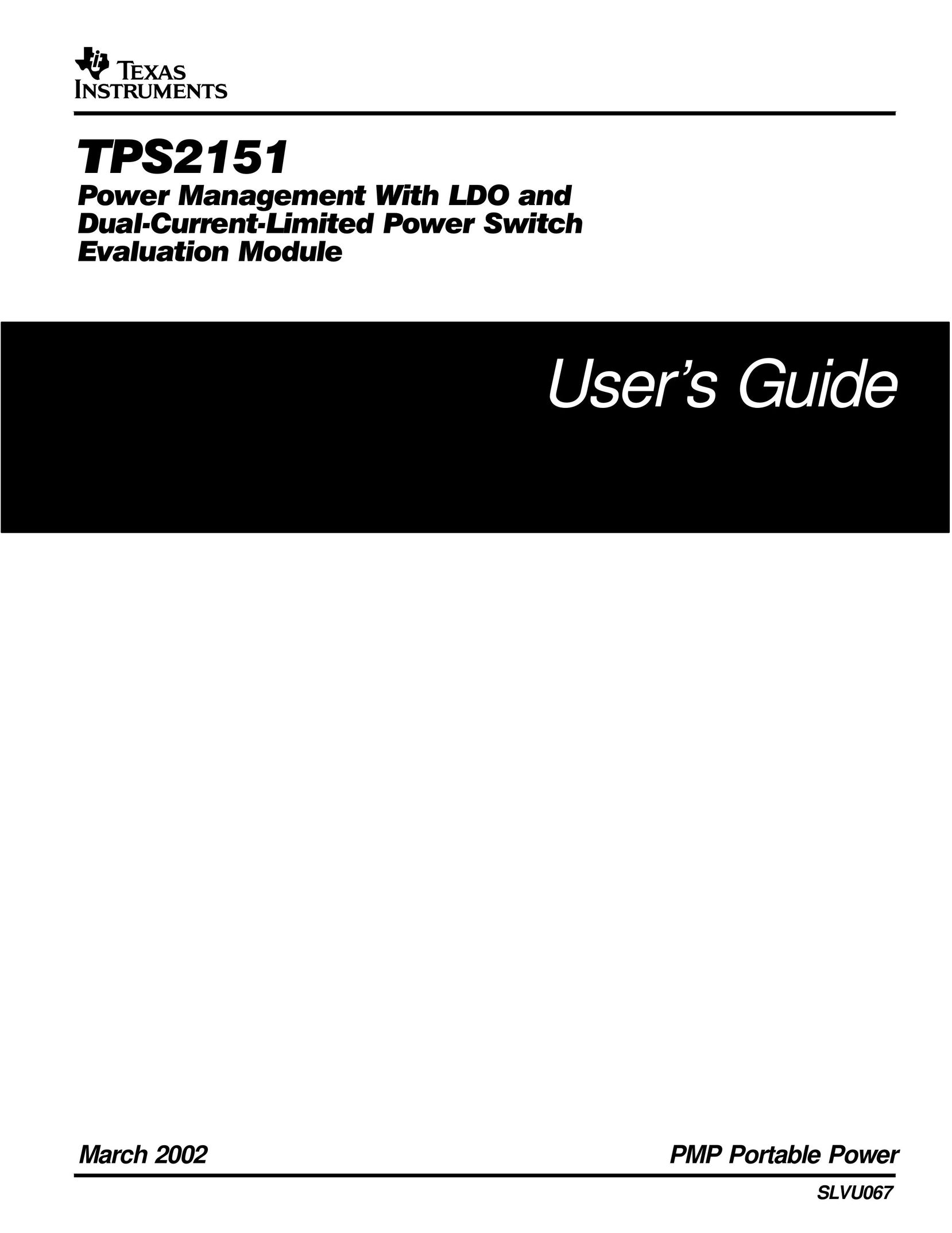 Texas Instruments TPS2151 Switch User Manual