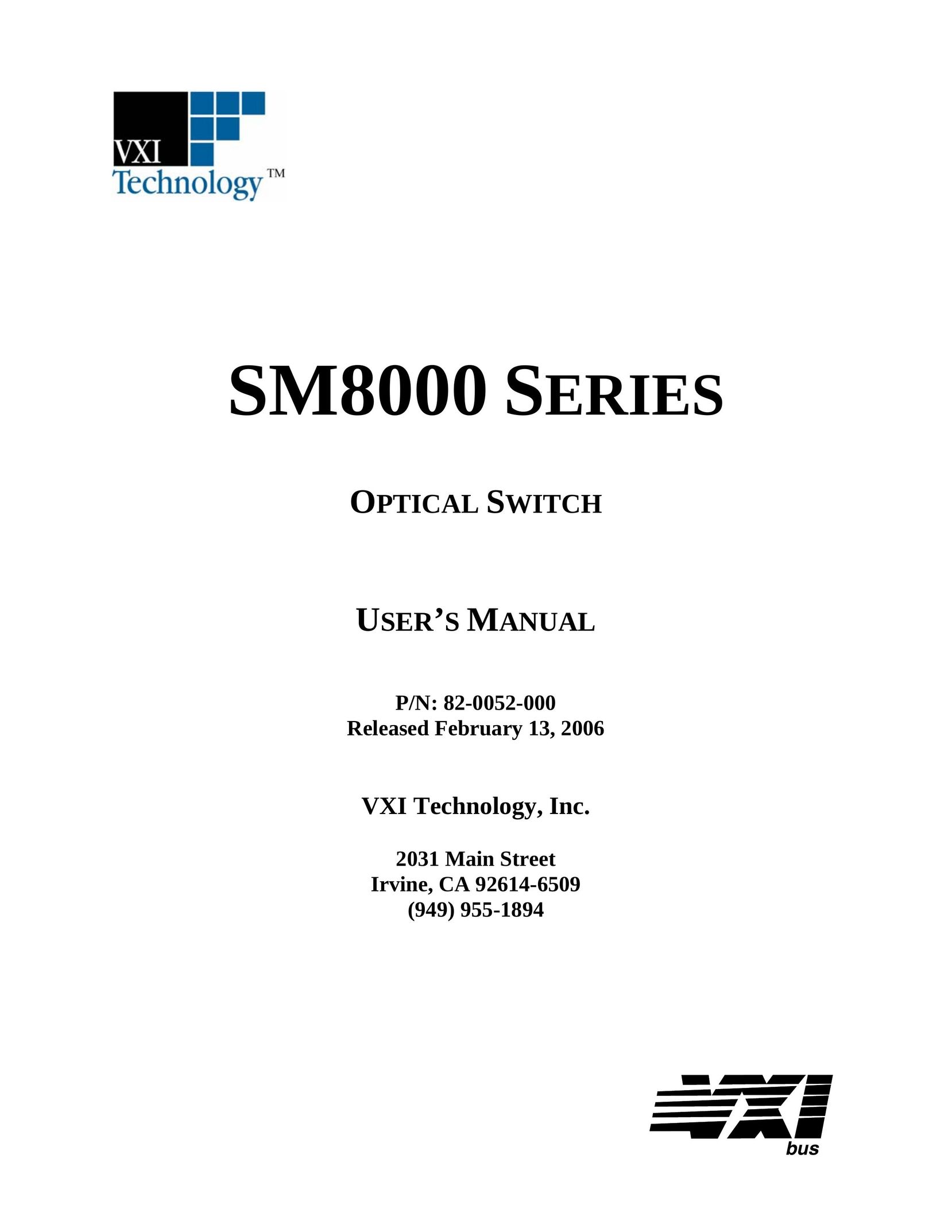 VXI SM8000 Switch User Manual