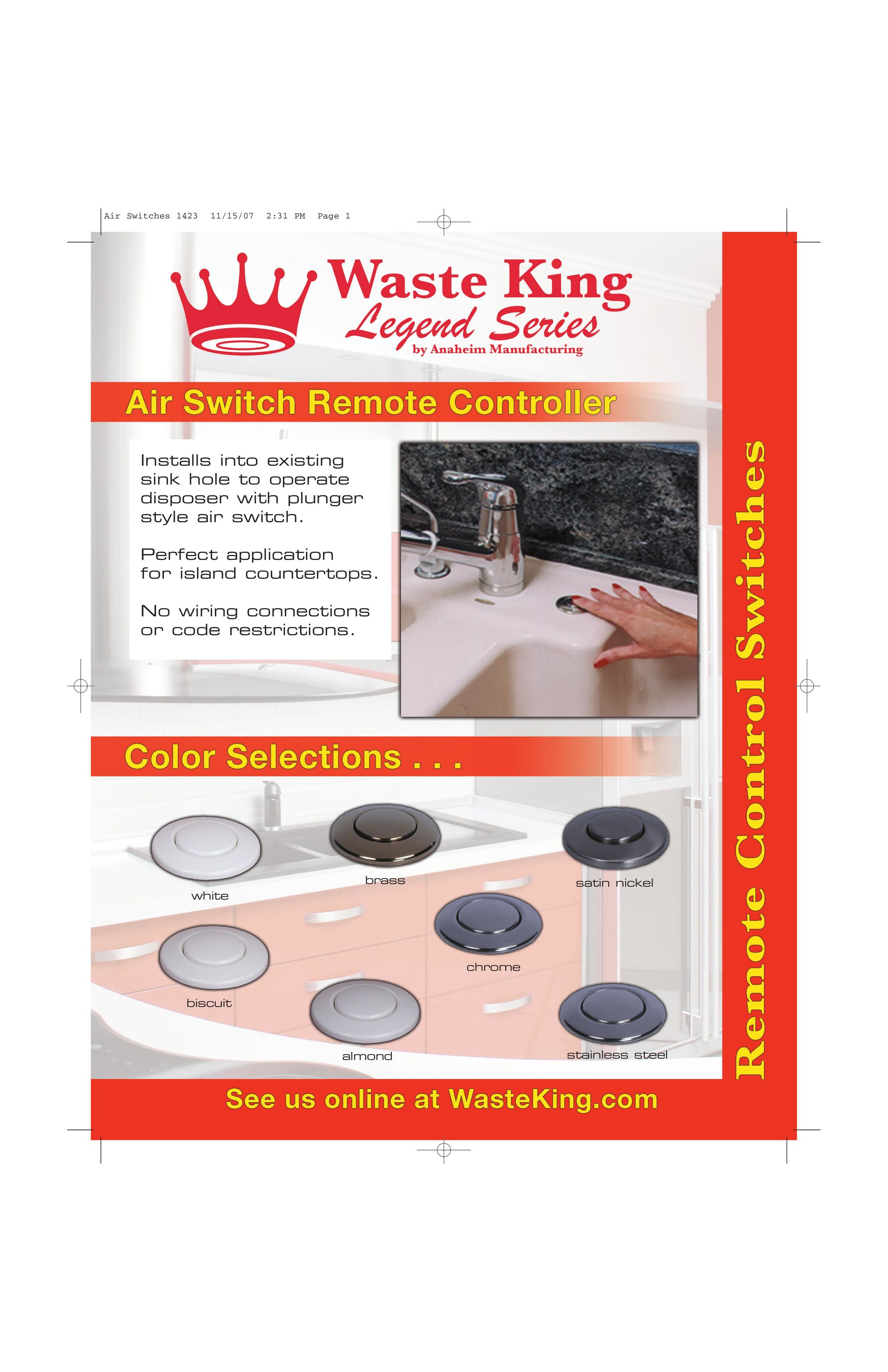 Waste King 1423 Switch User Manual