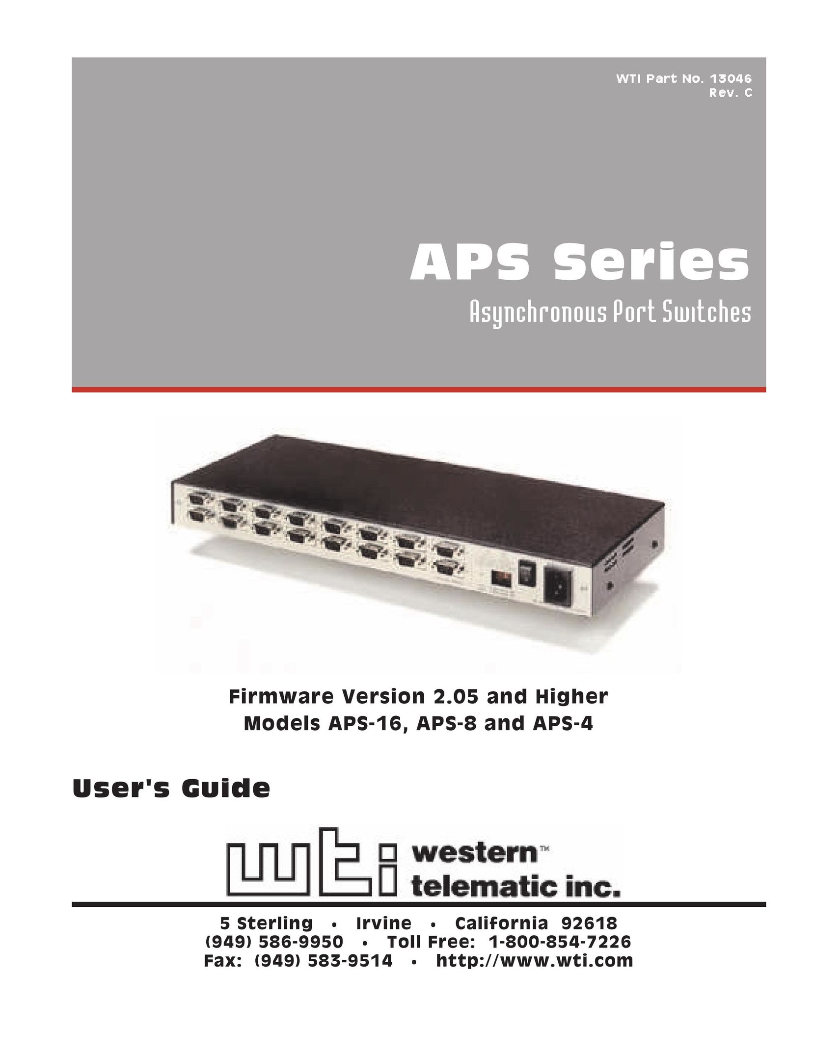 Western Telematic APS-16 Switch User Manual