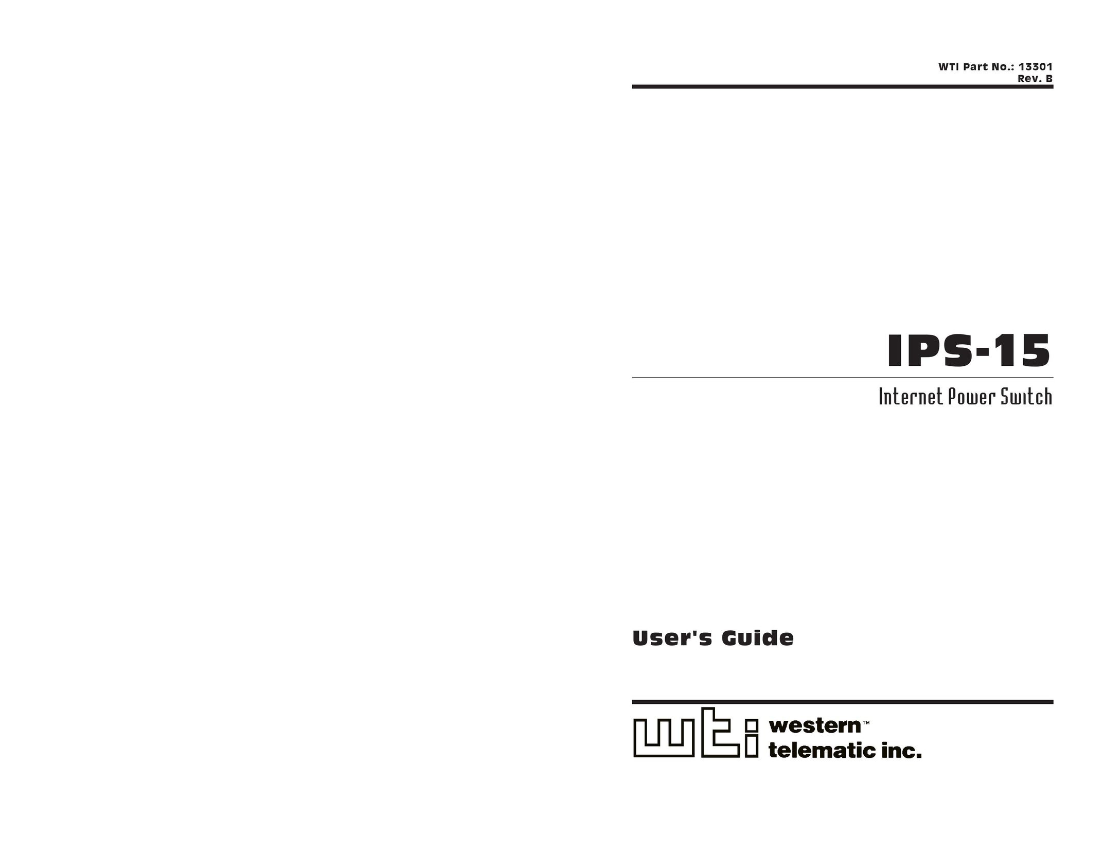 Western Telematic IPS-15 Switch User Manual