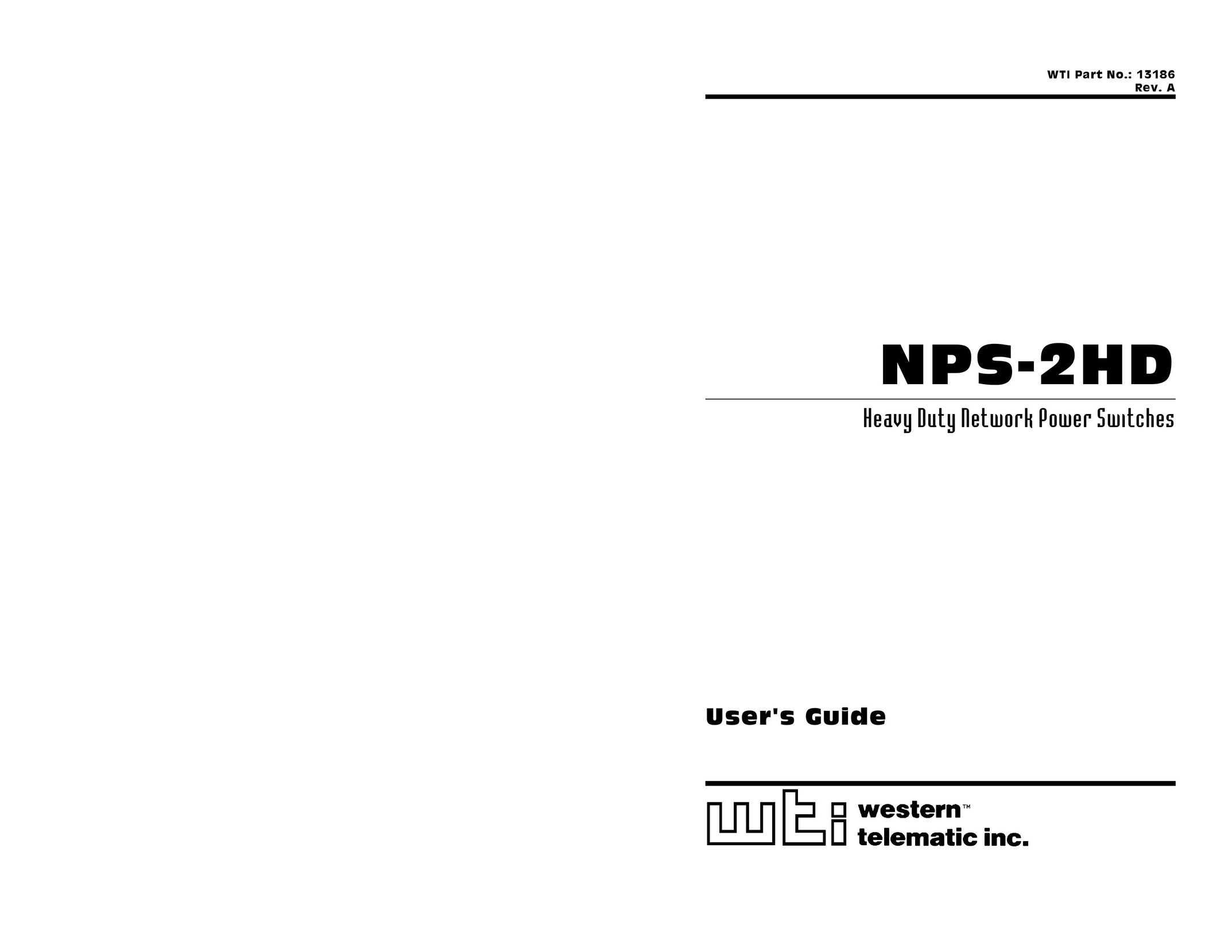 Western Telematic NPS-2HD Switch User Manual