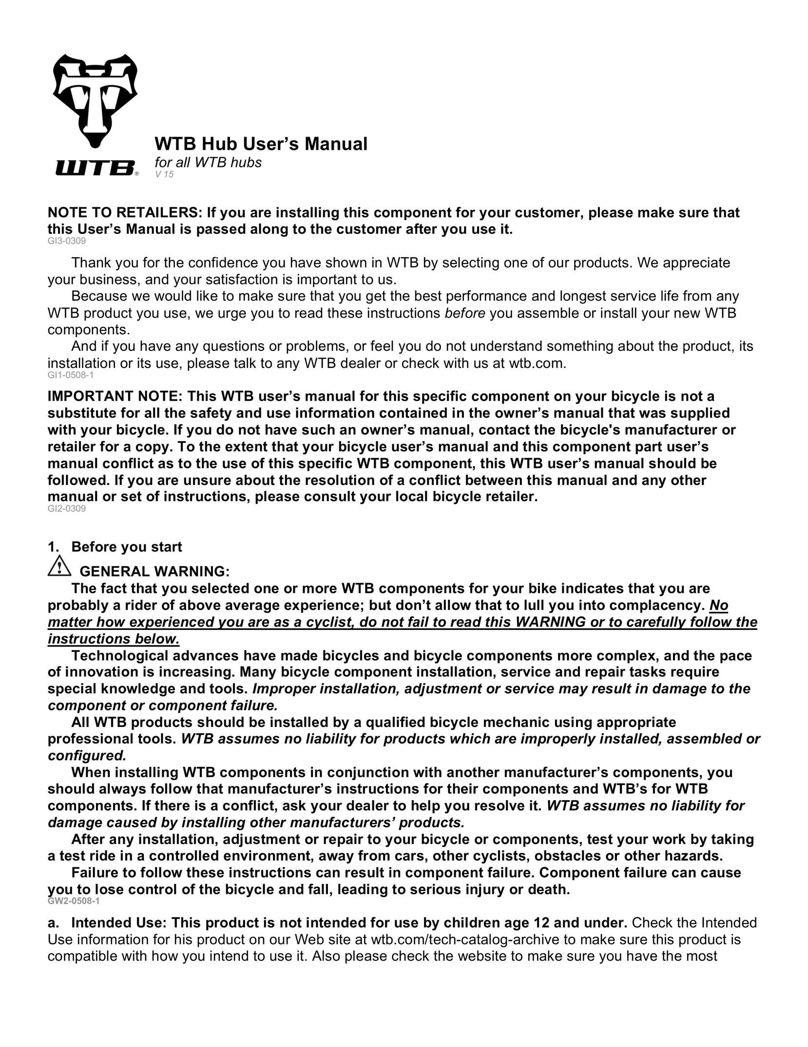 WTB IU2-0508-1 Switch User Manual