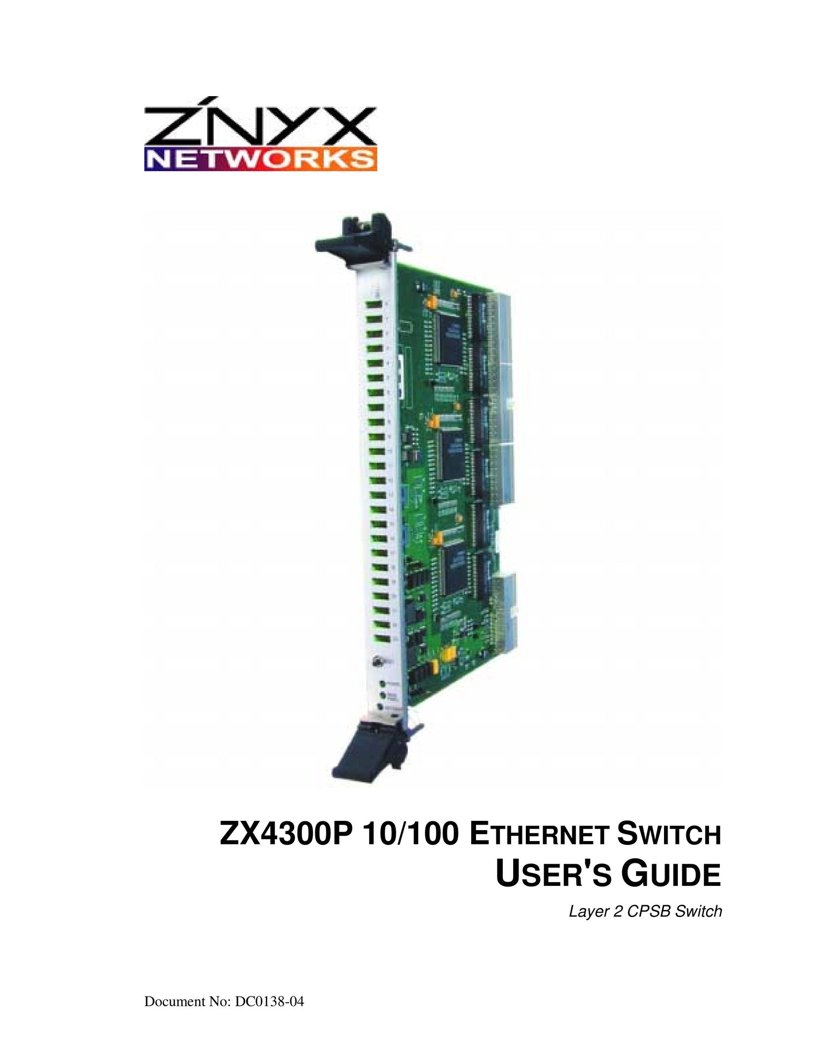 Znyx Networks ZX4300P Switch User Manual