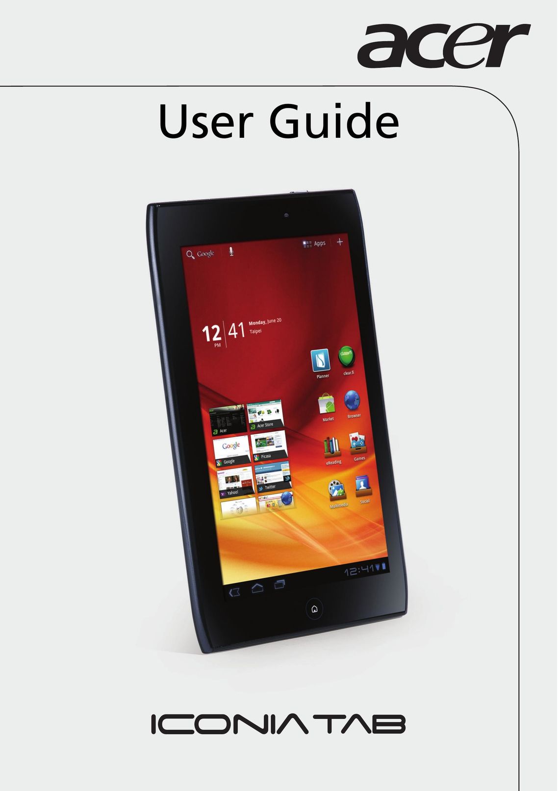 Acer HT.HAPAA.001 Tablet User Manual