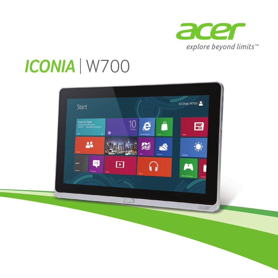 Acer W7006454 Tablet User Manual
