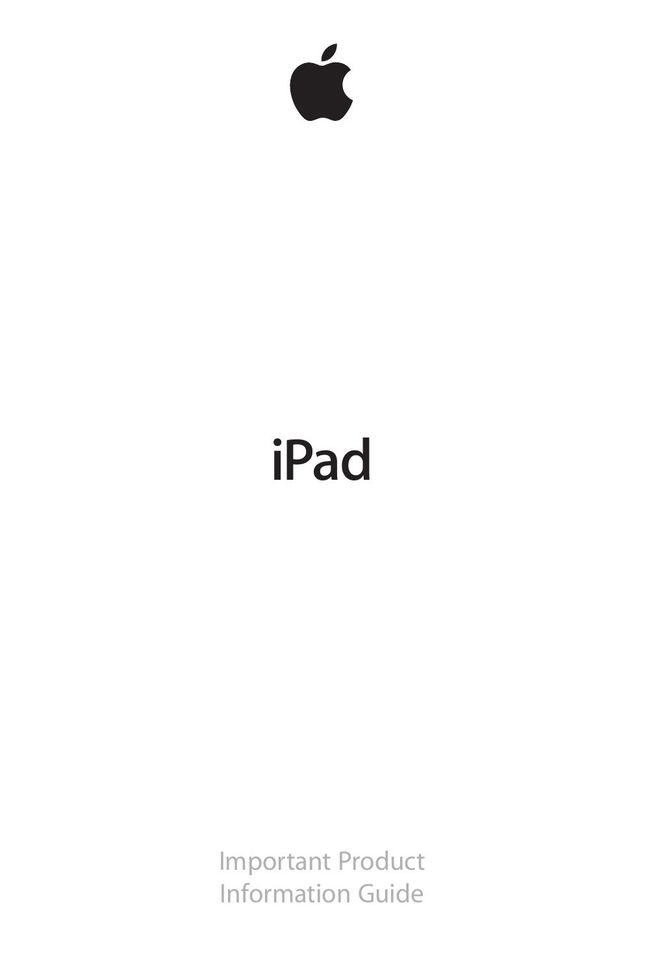 Apple A1416 Tablet User Manual