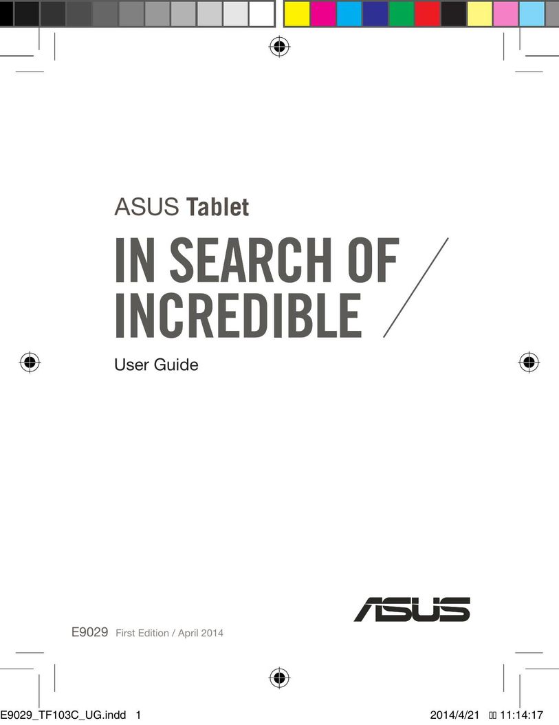 Asus E9029 Tablet User Manual
