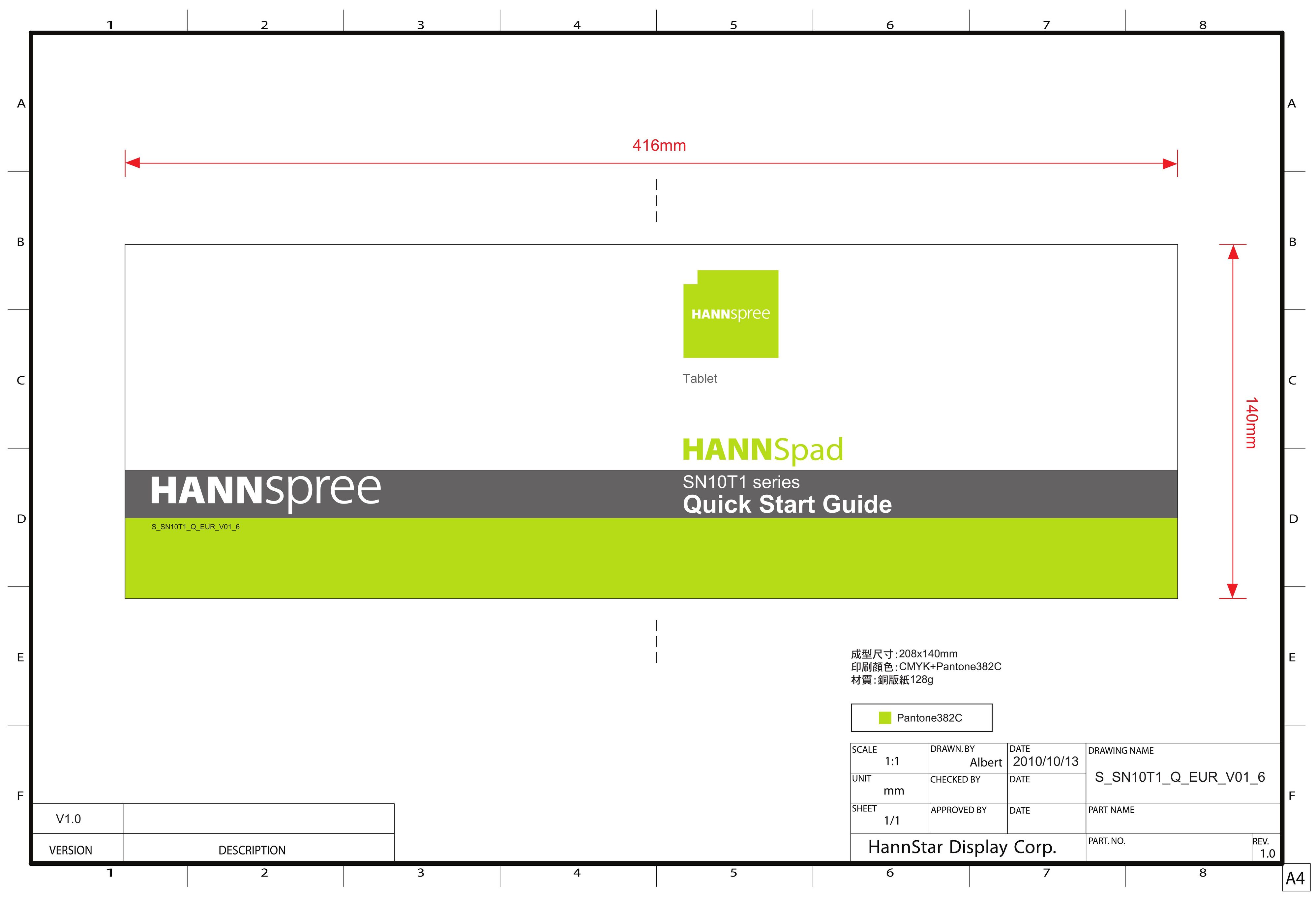 HANNspree SN10T1 Tablet User Manual