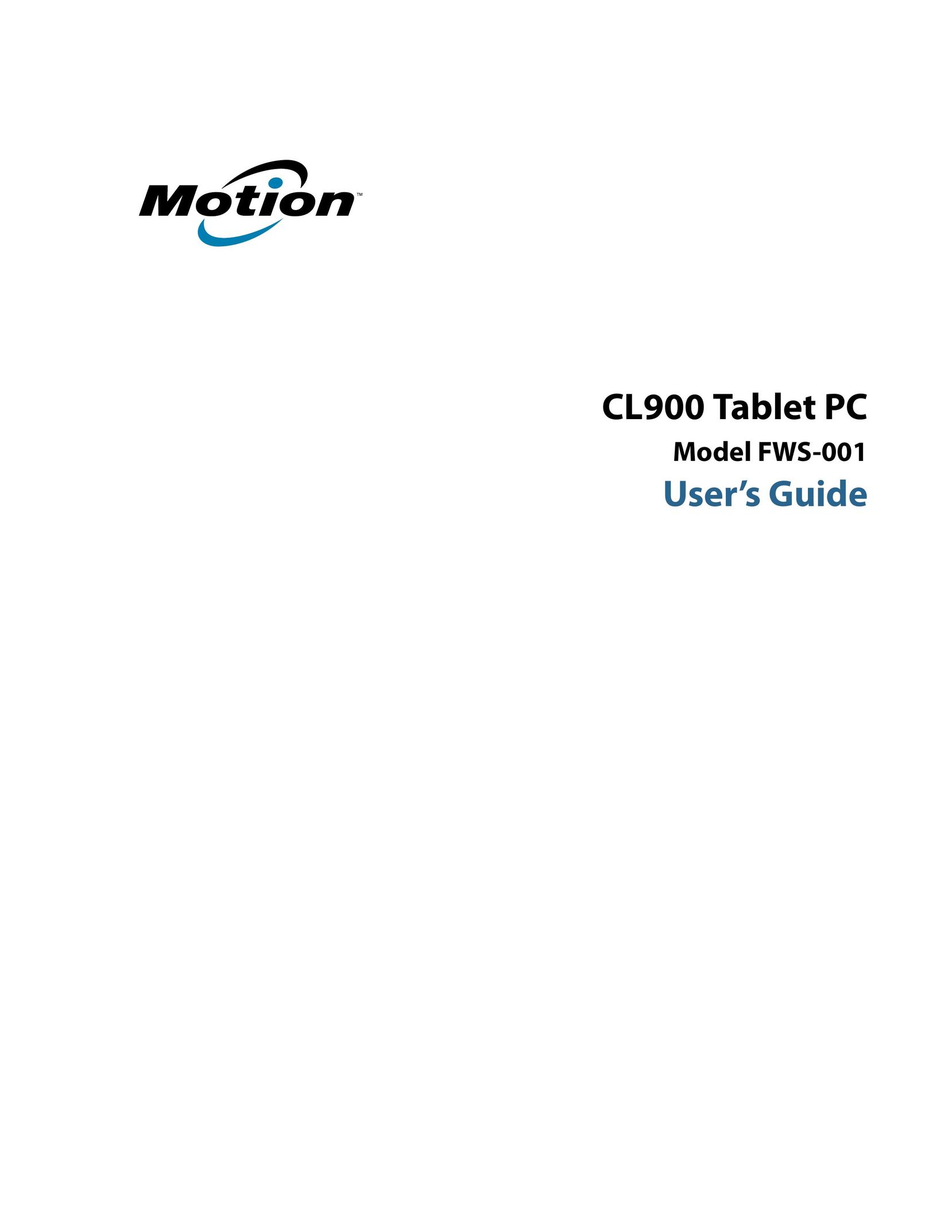 Motion FWS-001 Tablet User Manual