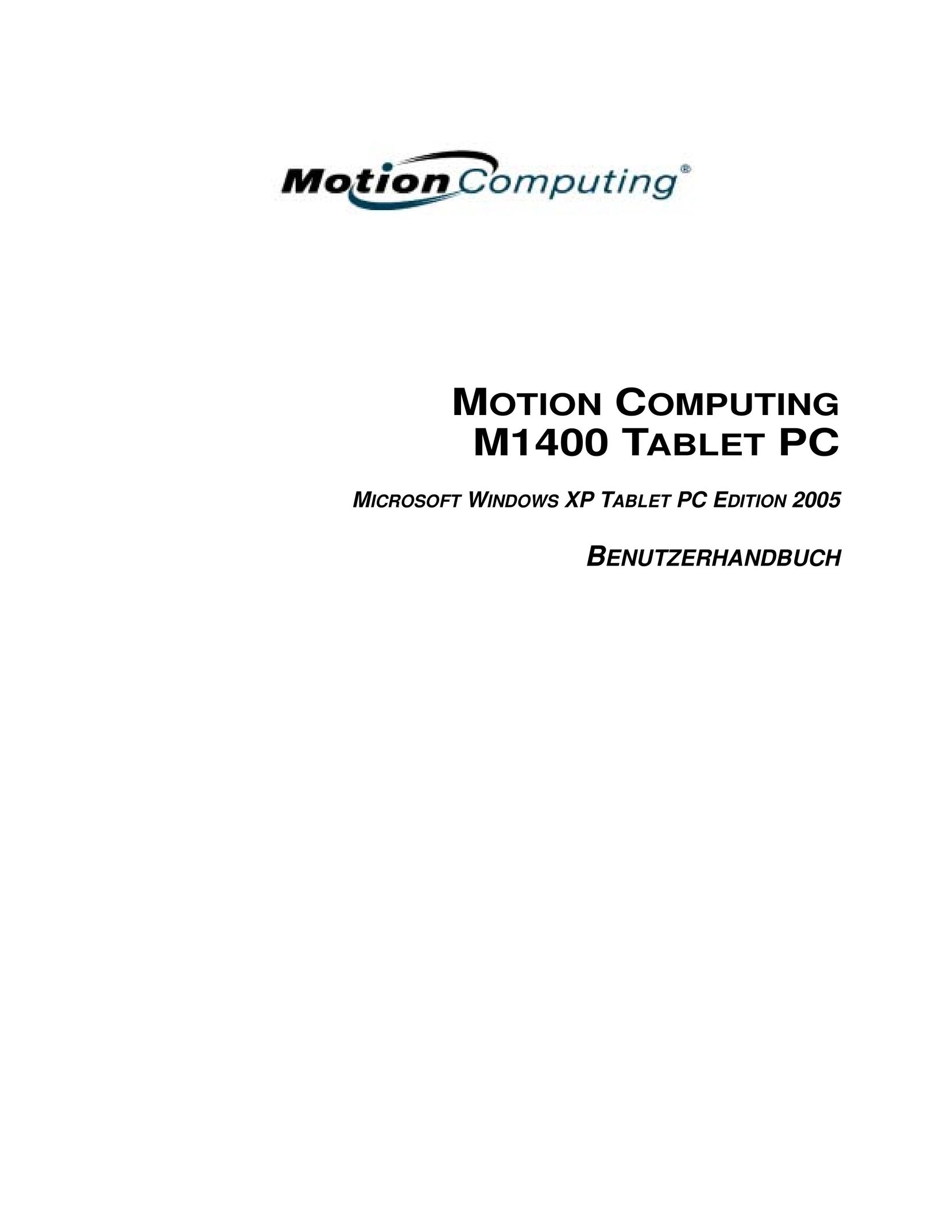 Motion Computing M1400 Tablet User Manual