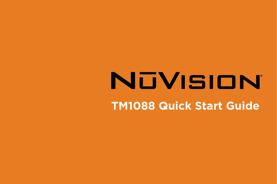 NuVision TM1088 Tablet User Manual