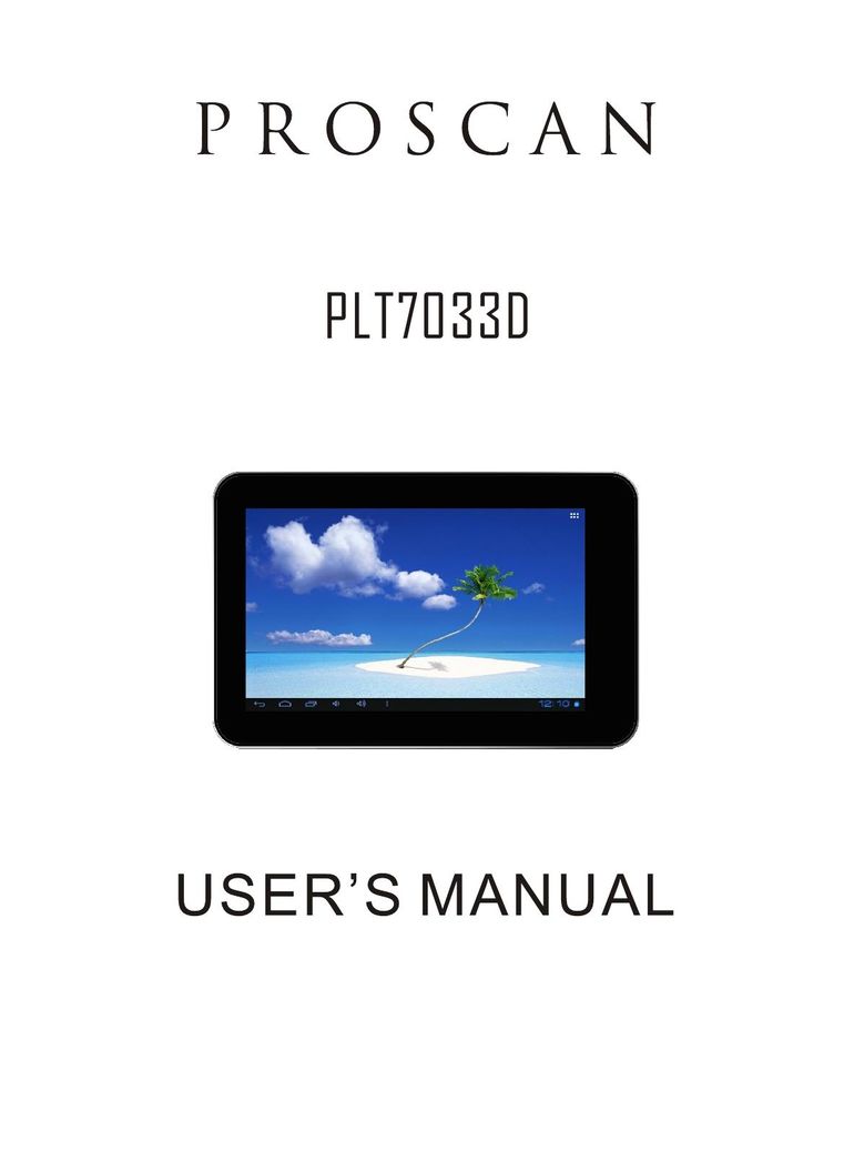 ProScan PLT7033D Tablet User Manual