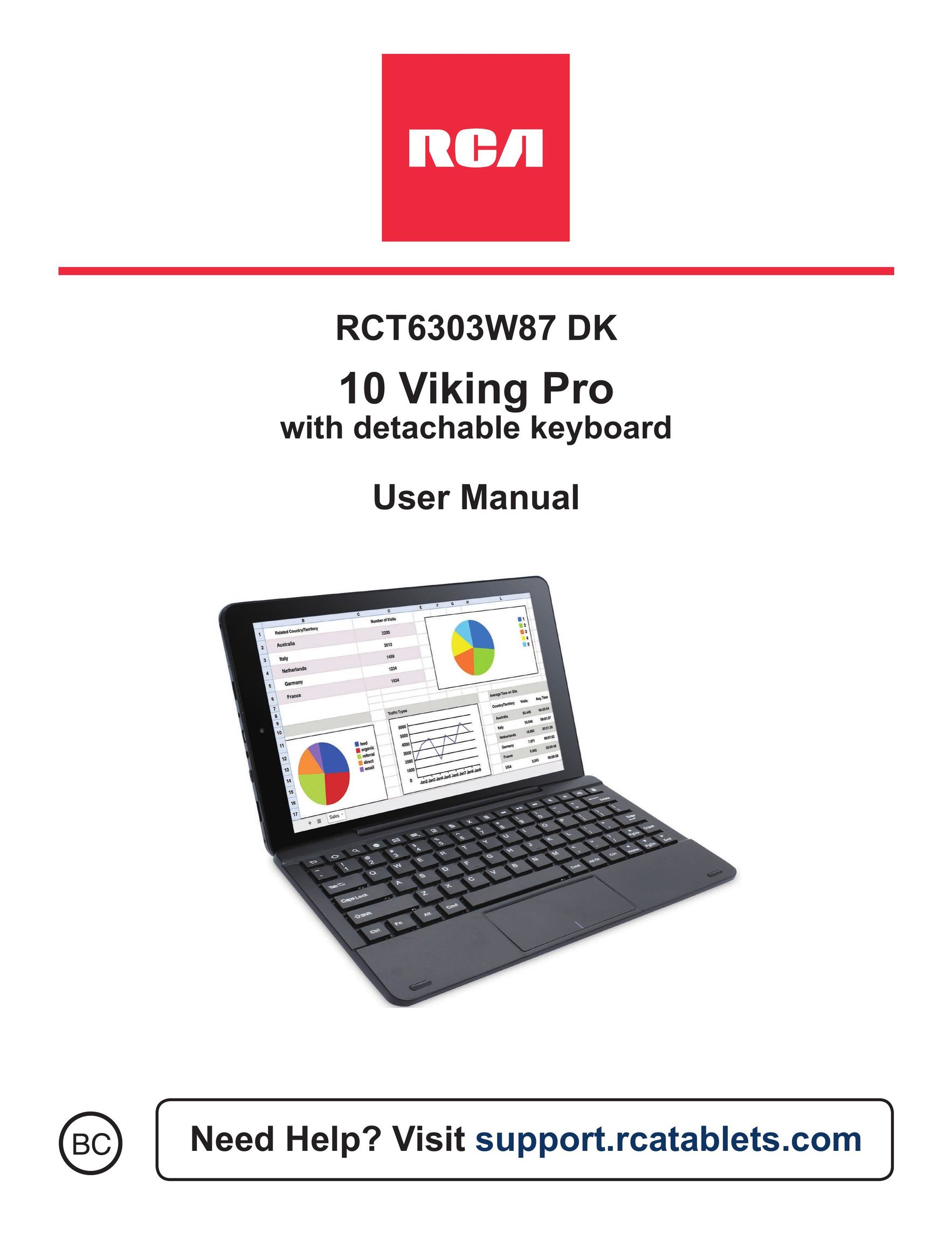 RCA RCT6303W87DK Tablet User Manual