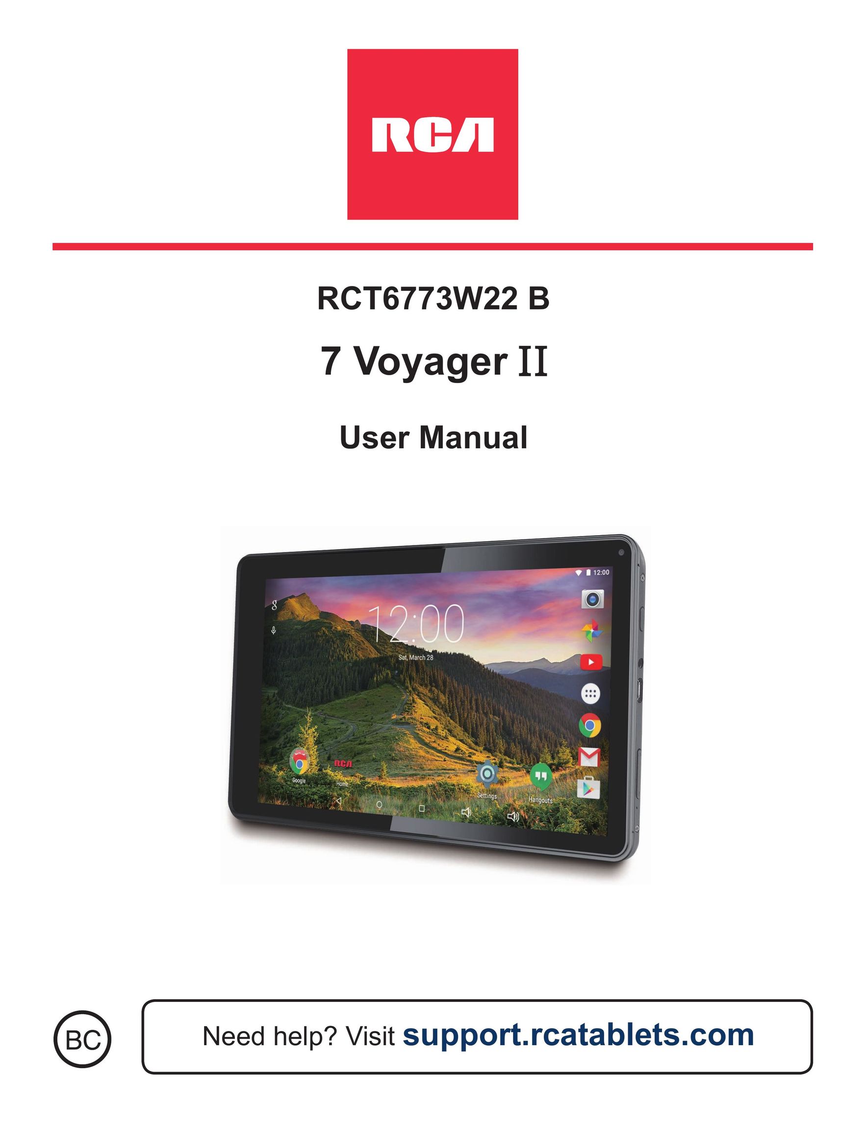 RCA RCT6773W22 B Tablet User Manual