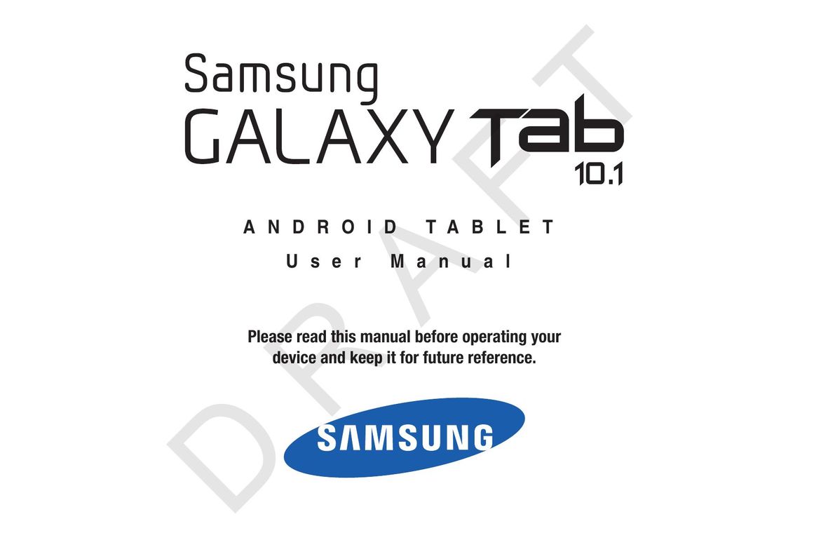 Samsung 10.1 Tablet User Manual