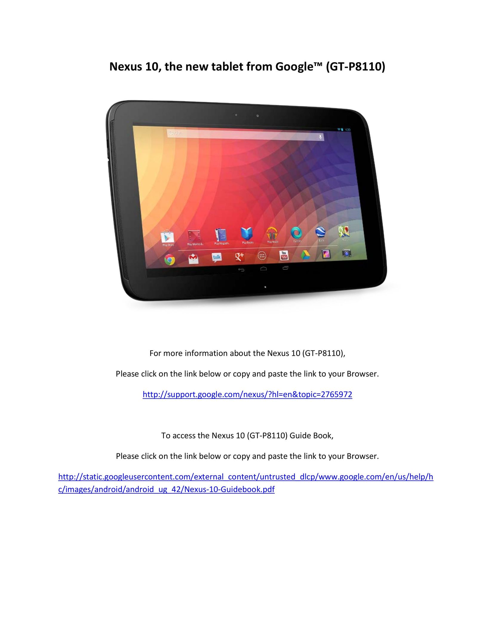 Samsung GT-P8110HAVXAR Tablet User Manual