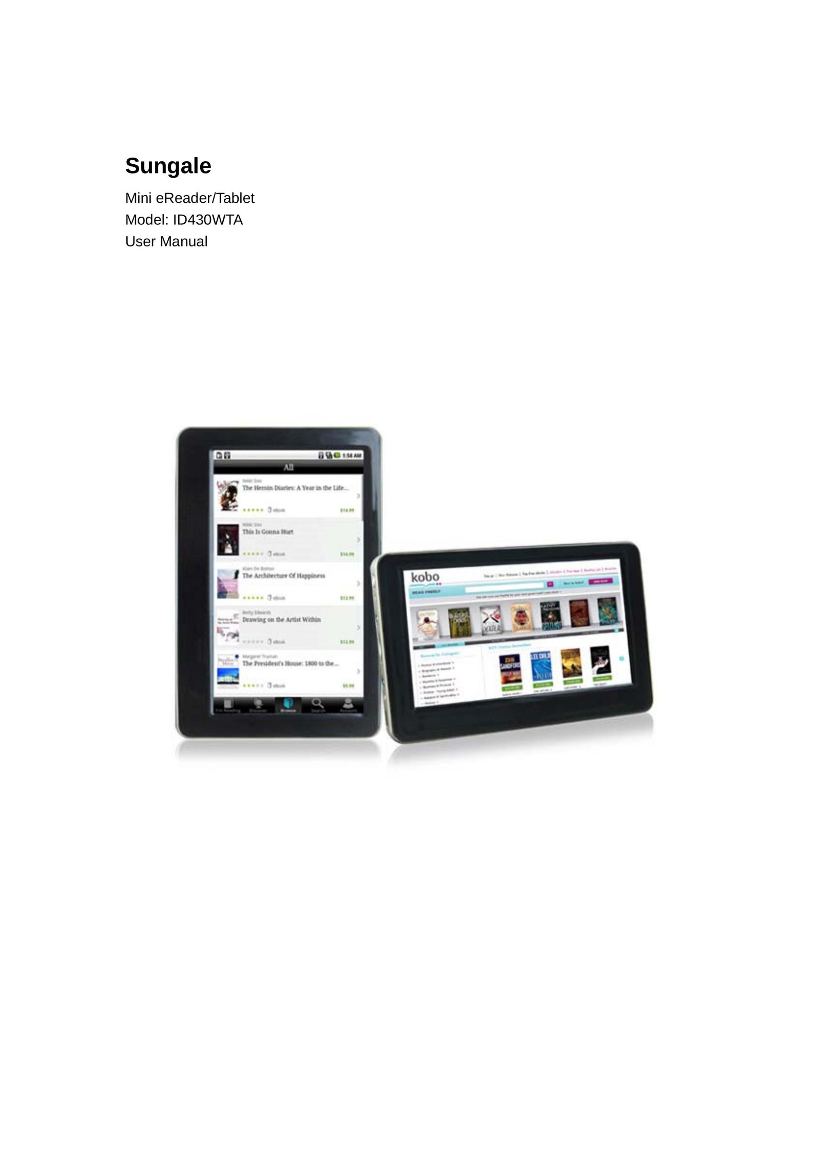 Sungale ID430WTA Tablet User Manual