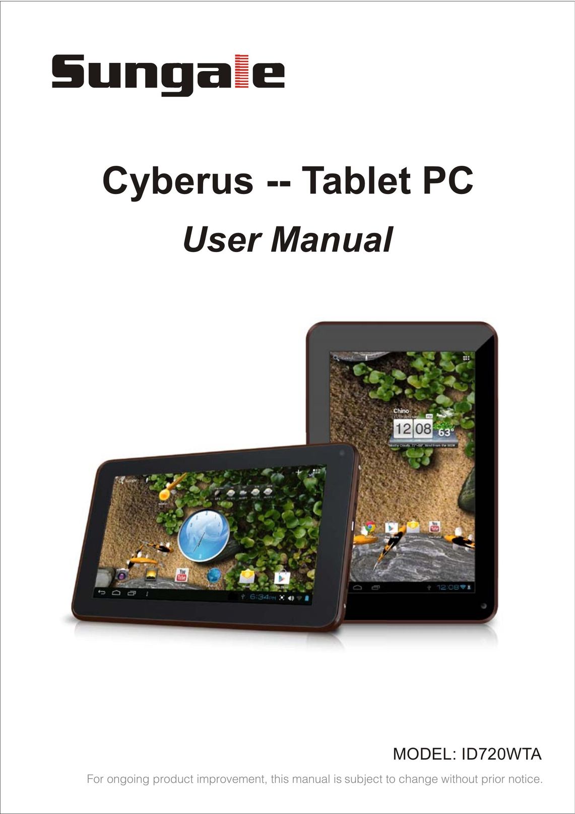 Sungale ID720WTA Tablet User Manual