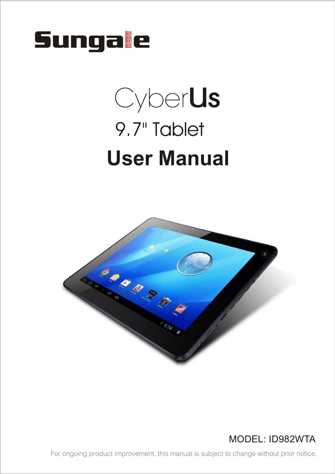 Sungale ID982WTA Tablet User Manual