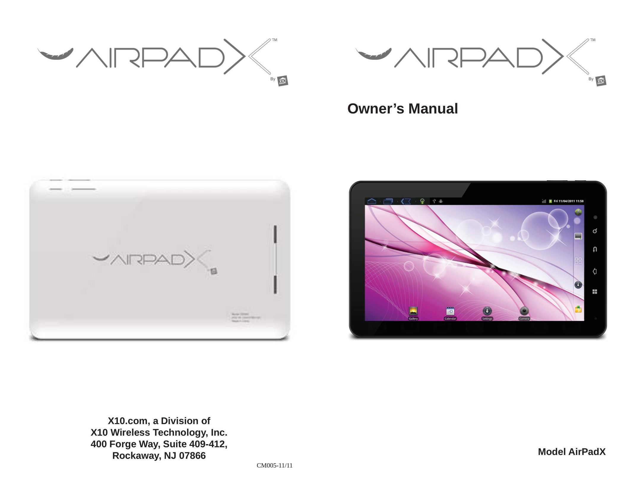 X10 Wireless Technology CM005-11/11 Tablet User Manual