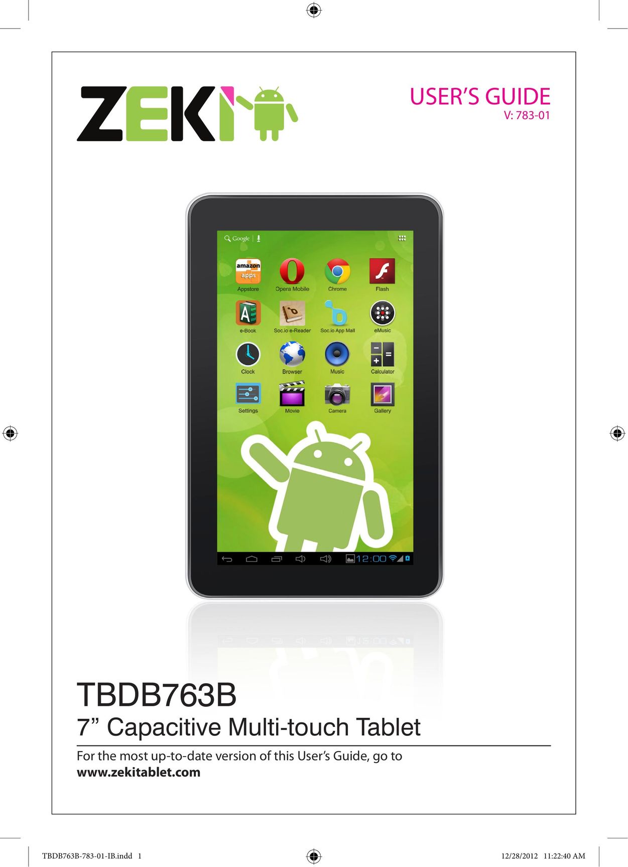 Zeki TBDB763B Tablet User Manual