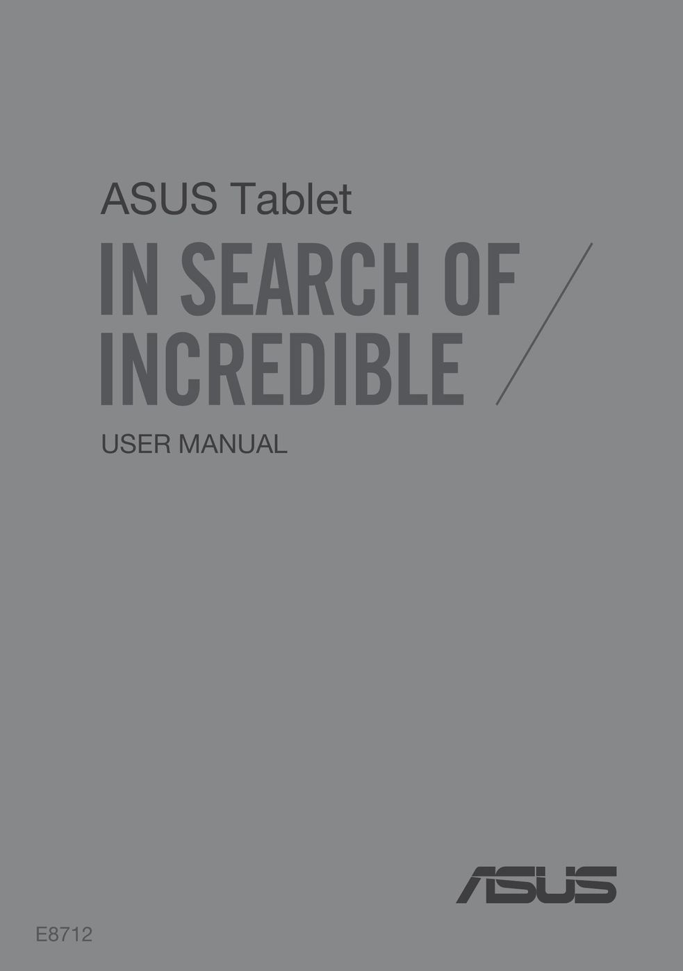 Asus E8712 Tablet Accessory User Manual