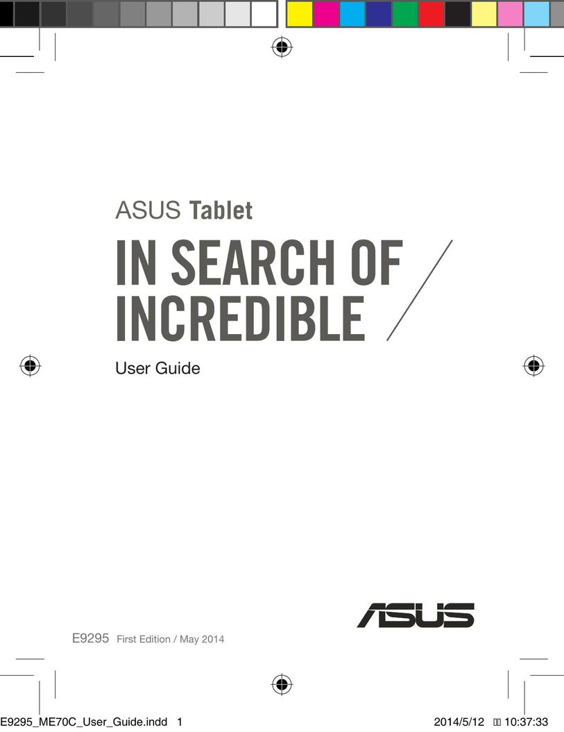 Asus E9295 Tablet Accessory User Manual