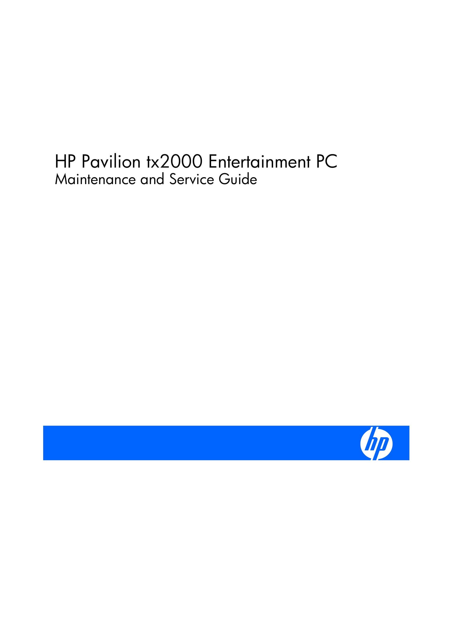 HP (Hewlett-Packard) tx2000 Tablet Accessory User Manual